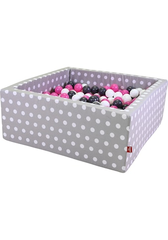 Knorrtoys® Bällebad »Soft, Grey White Dots«, eckig mit 100 Bällen creme/Grey/rose;... kaufen