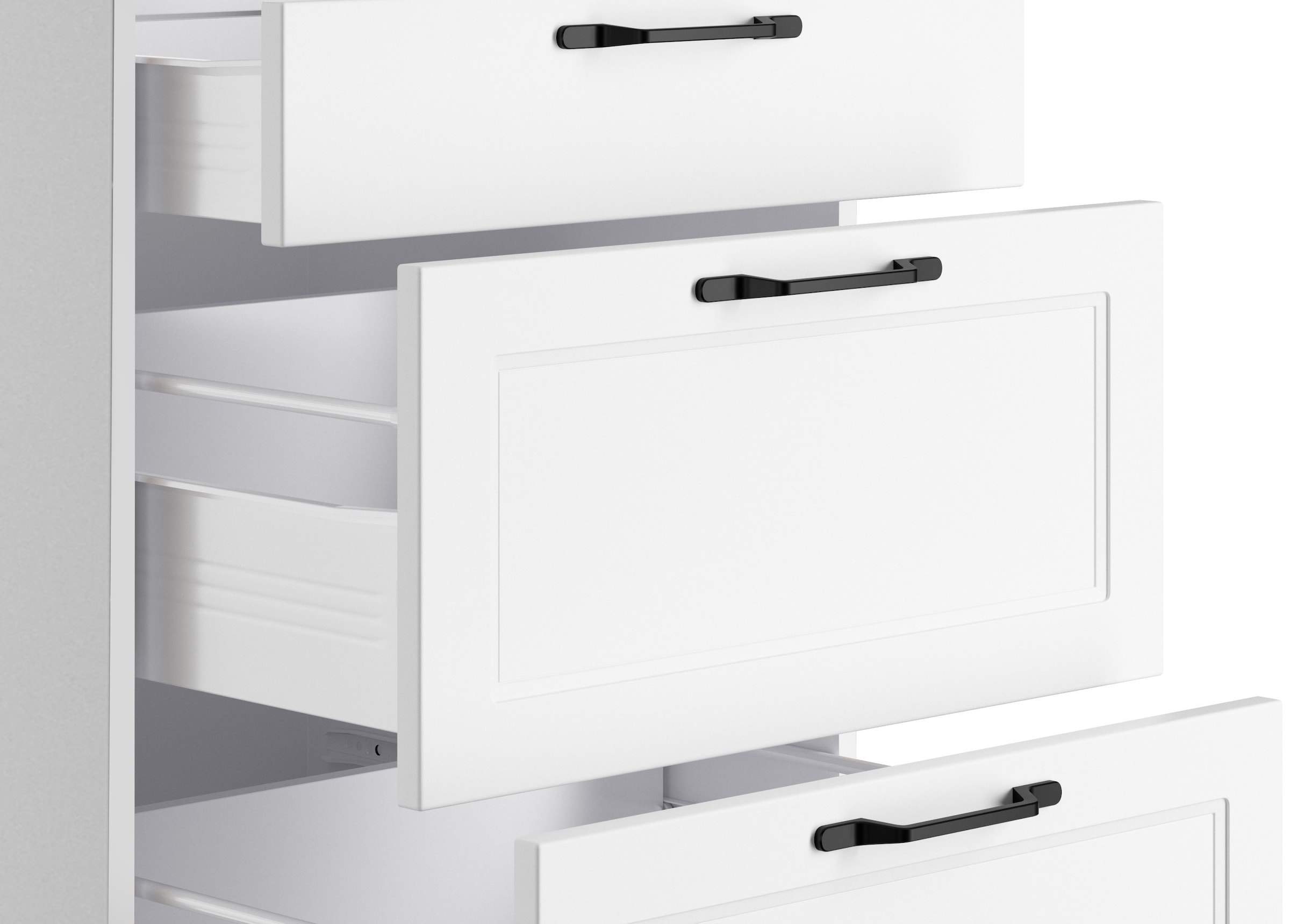 KOCHSTATION Küchenzeile »KS-Lani, mit MDF-Fronten«, Breite 300 cm, wahlweise mit E-Geräten, Höhen-Ausgleichsfüße 0-4 cm