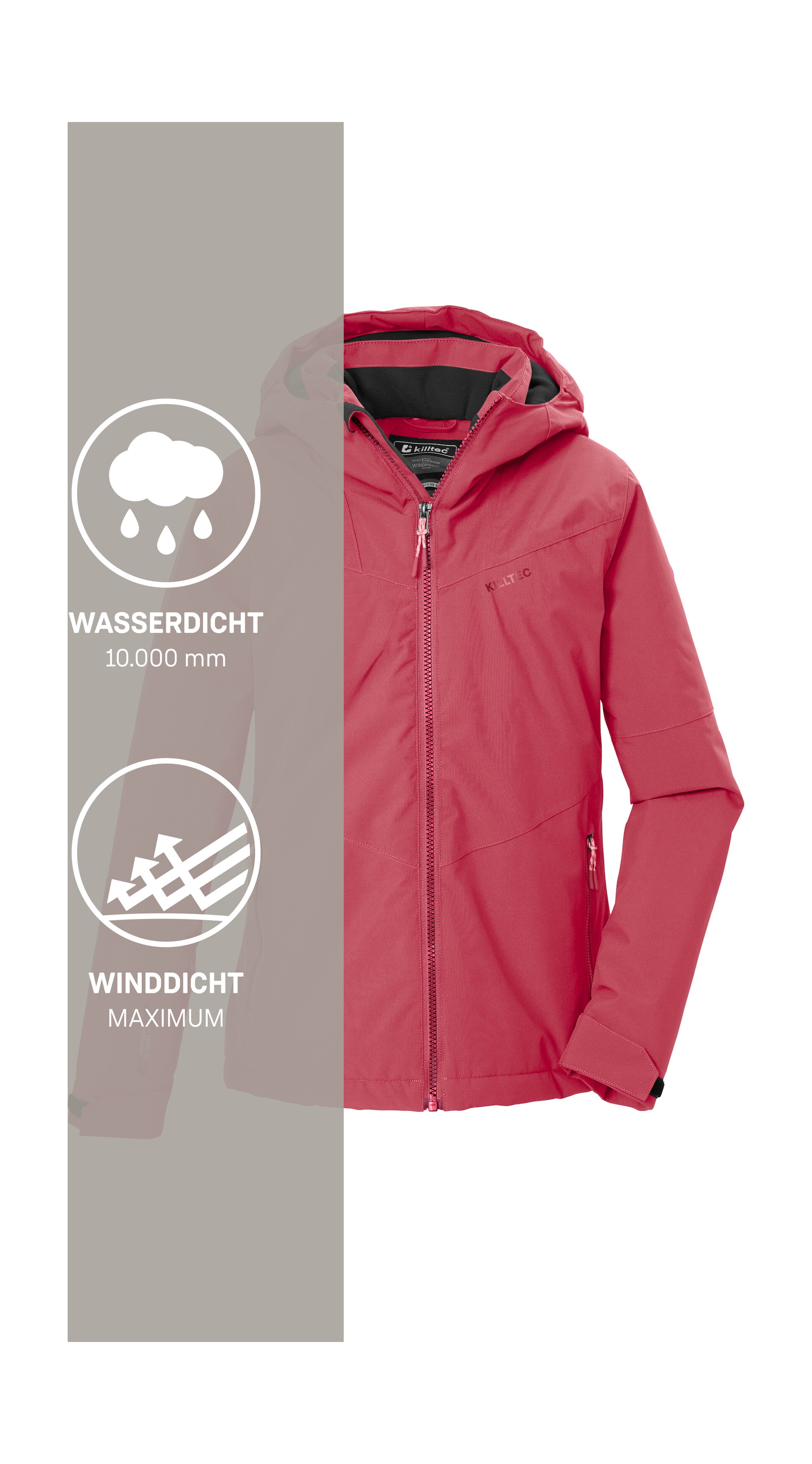 Killtec Funktionsjacke »KOW 161 GRLS JCKT« Wind- und wasserdichte Mädchenjacke mit Teflon EcoElite™ Imprägnierung