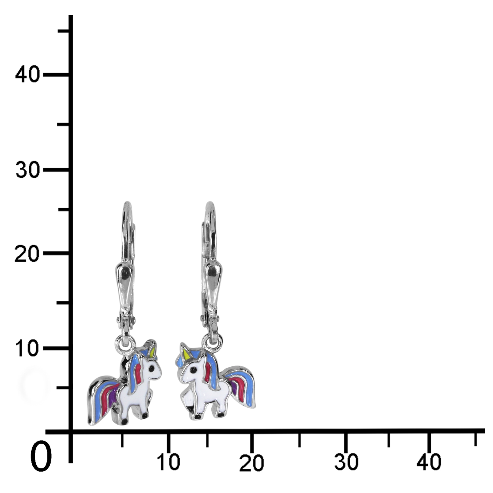 OSTSEE-SCHMUCK Paar Ohrhänger »- Einhorn - Silber 925/000 -,«