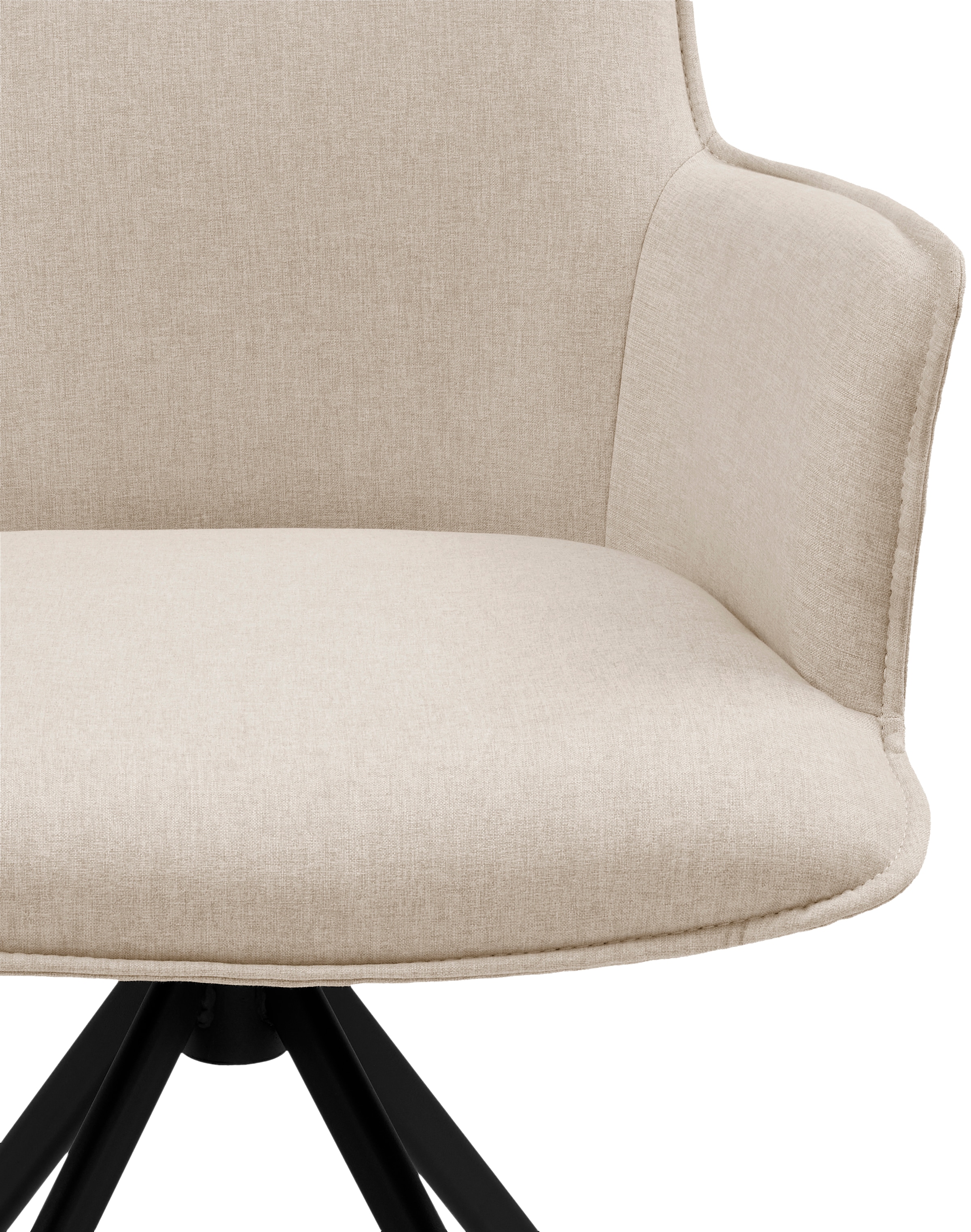 OTTO home Drehstuhl »Amoreve« (Set) 2 Stk.hochwertiger Strukturstoff, ergonomisches Design, Metallgestell