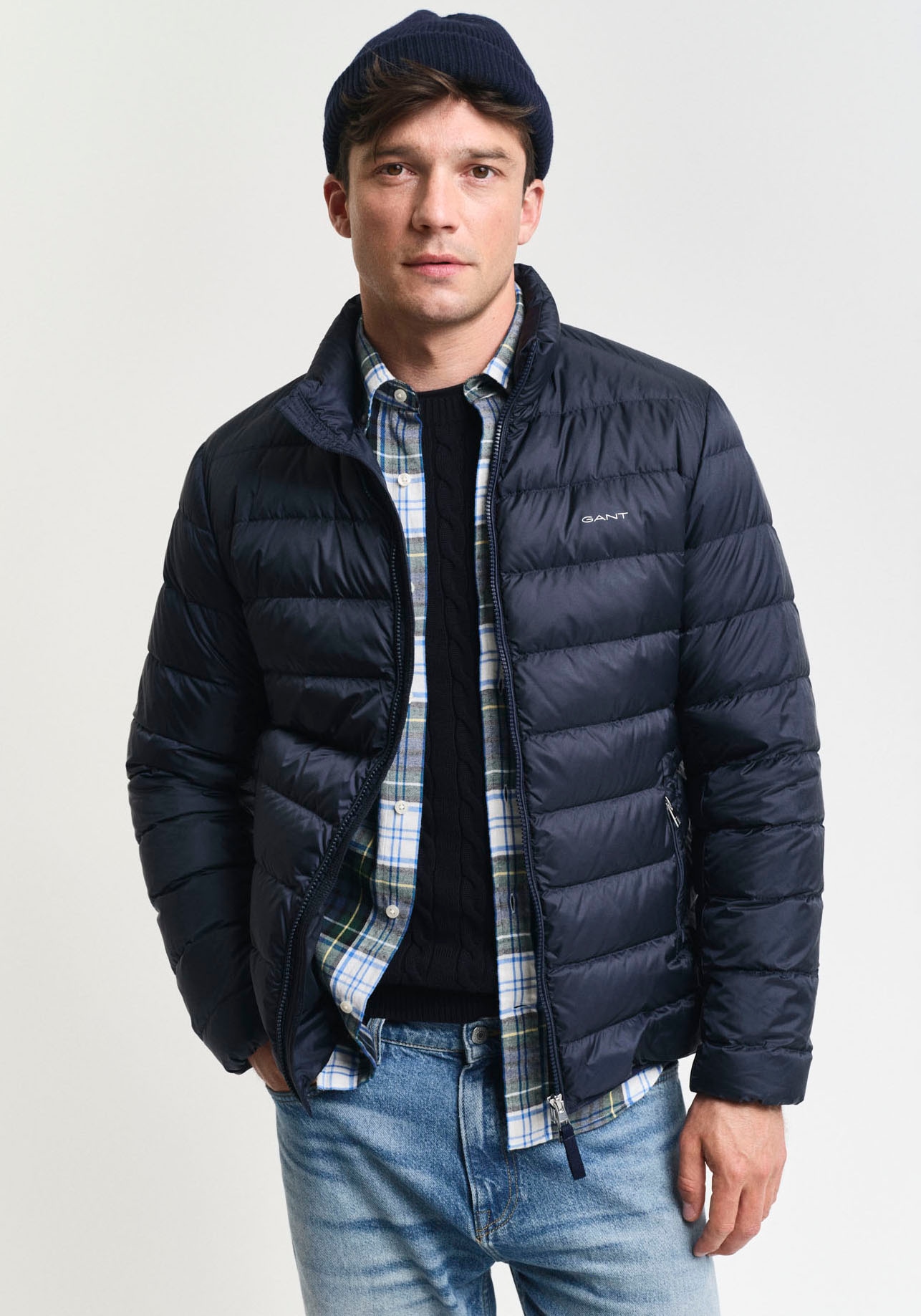 Gant Daunenjacke »Light Down Jacket Daunen leicht pflegeleicht«, sehr leichte Daunen Steppjacke, Premium Qualität, klasissches Design