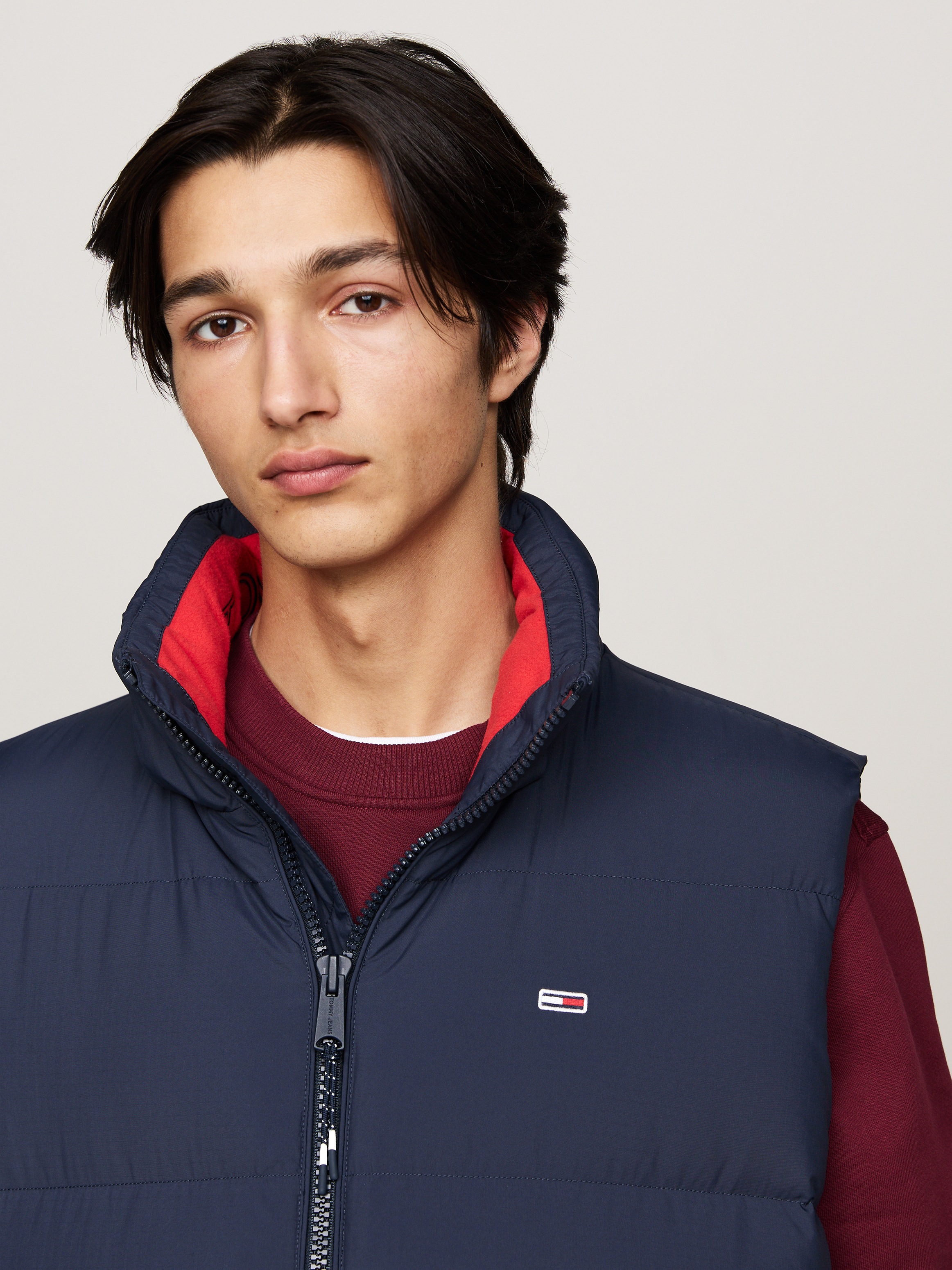 Tommy Jeans Steppweste »TJM ESSENTIAL DOWN VEST EXT«, abnehmbare Kapuze mit Kordelzug