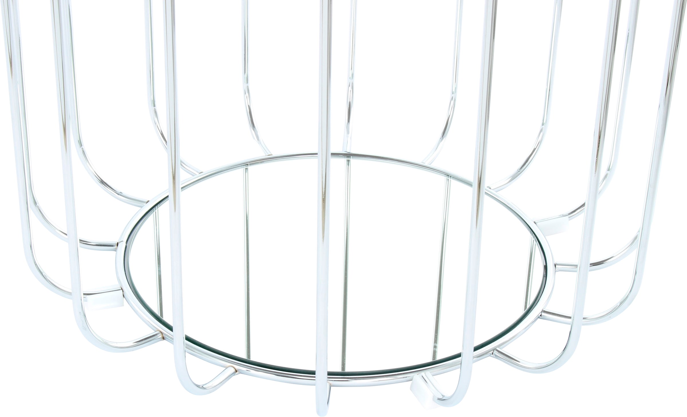 Kayoom Beistelltisch »Pouf Comfortable 110, abnehmbares und wendbares Oberteil« 1 Stk. tlg. praktisch umzuwandeln in Tisch oder Hocker, mit Spiegelglas