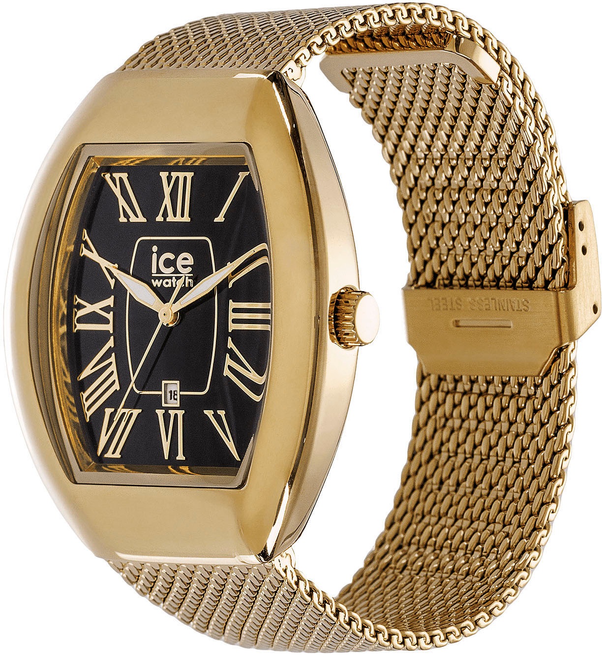 ice-watch Quarzuhr »ICE boliday - Dome - Metal - Small - 3H + Date« Armbanduhr, Damenuhr, Edelstahlarmband, Datum, analog
