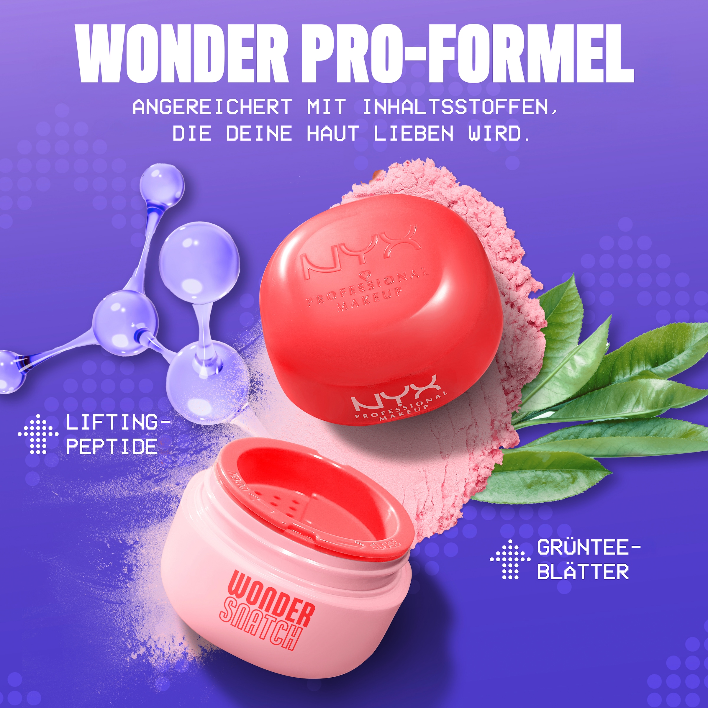 NYX PROFESSIONAL MAKEUP Puder »WONDER SNATCH POWDER« angereichert mit grünem Tee für den antioxidativen Glow gesunder Haut