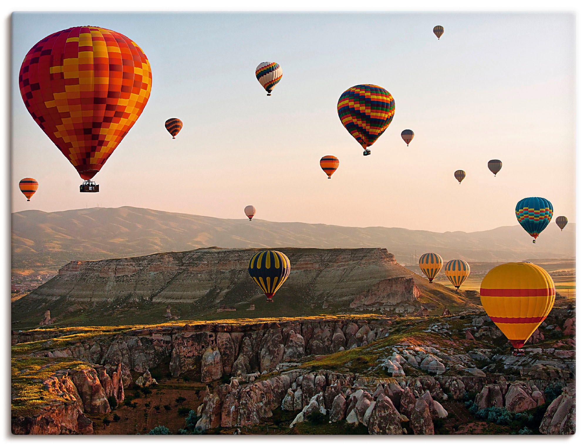 Wandbild »Kappadokien Ballonfahrt«, Ballonfahren, (1 St.), als Leinwandbild, Poster in...