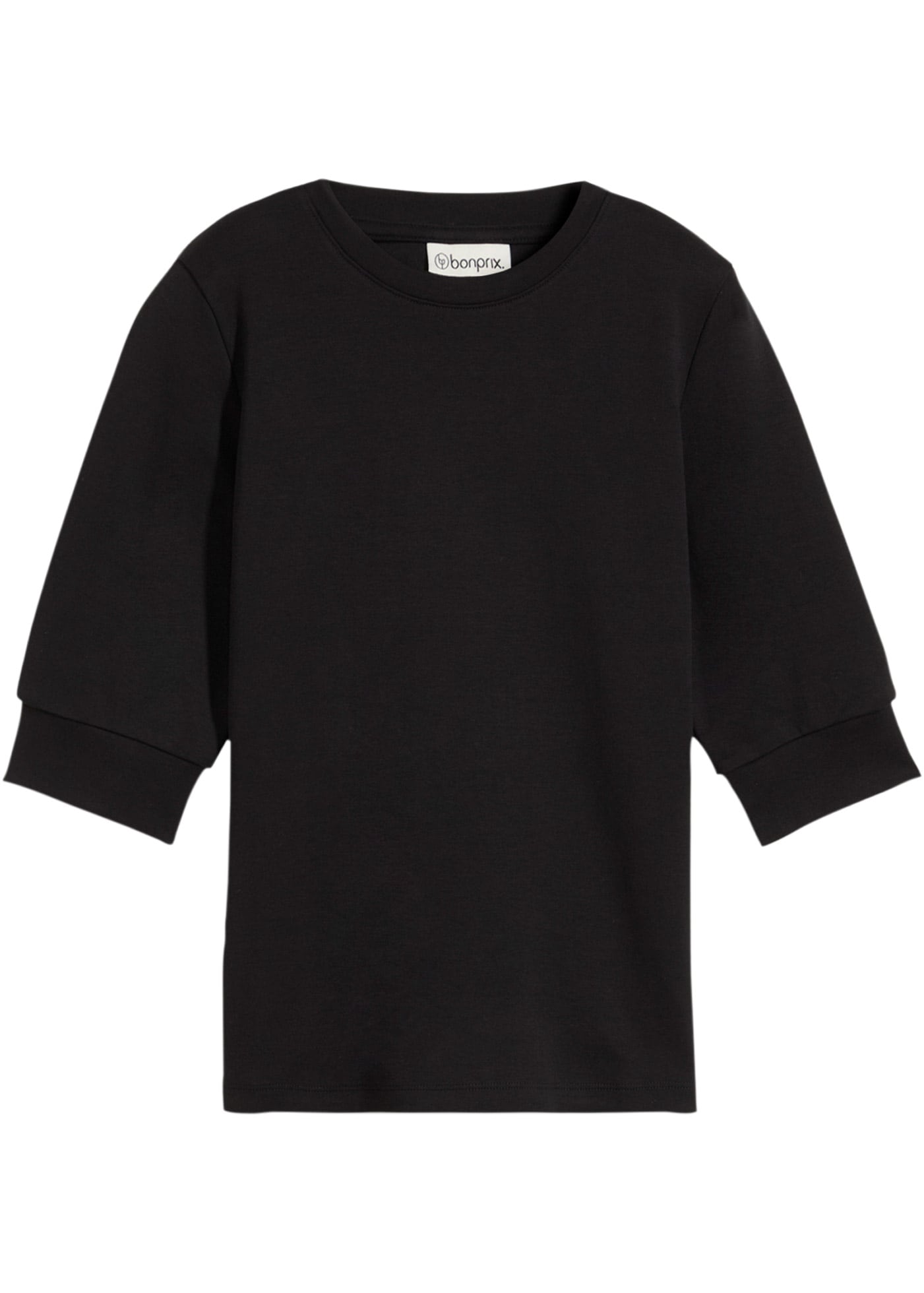 bonprix T-Shirt Oversize-Passform, dezente Puffärmel, Halbarm, aus reiner Baumwolle