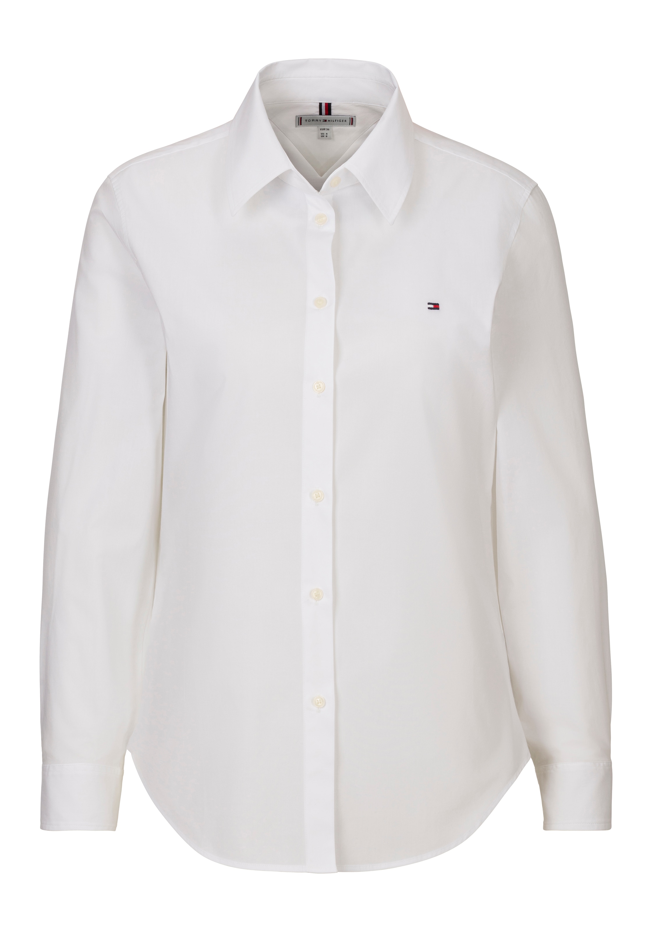 Tommy Hilfiger Hemdbluse »STRETCH REGULAR LS SHIRT«, gesticktem Tommy Hilfiger Logo