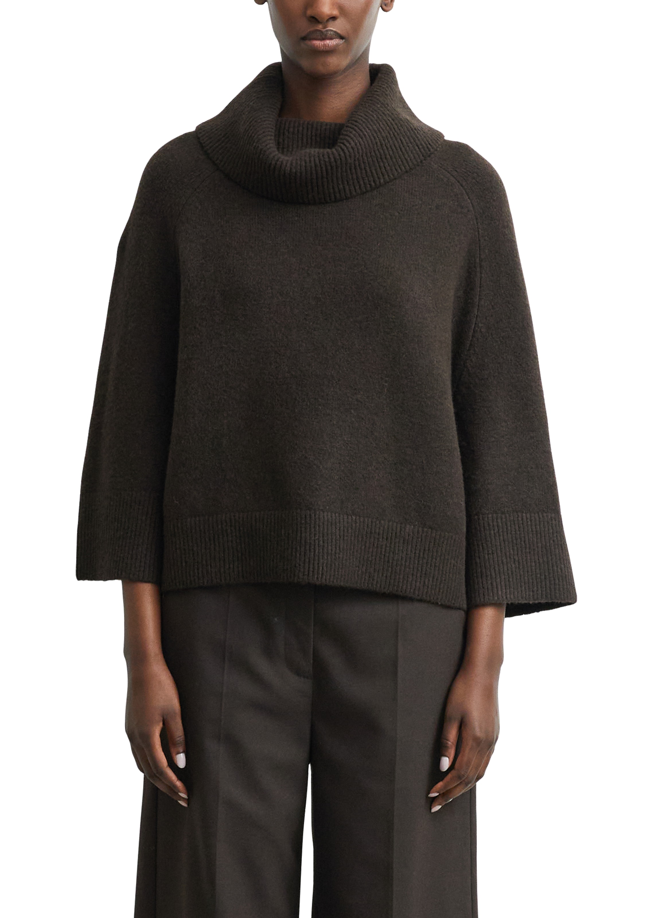 Comma Rollkragenpullover / Poncho-Pullover mit weitem Kragen, Loose Fit
