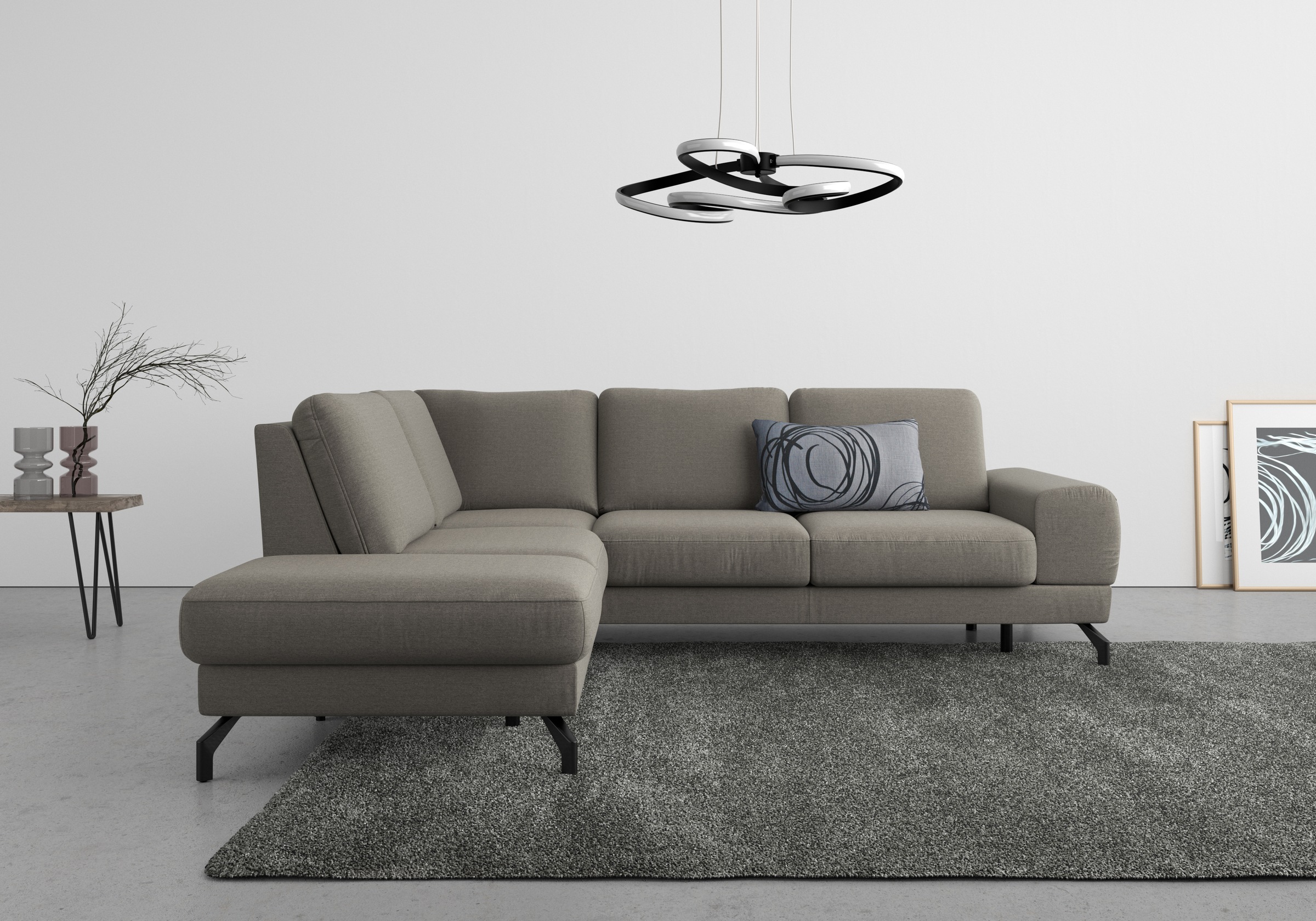 sit&more Ecksofa »Cinturo L-Form«, inklusive Sitztiefenverstellung und Federkern, Sitzhöhe 45 cm
