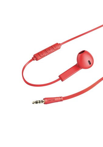 Hama In-Ear-Kopfhörer »Kopfhörer "Advance", Earbuds, Mikrofon, Flachbandkabel, Rot... kaufen