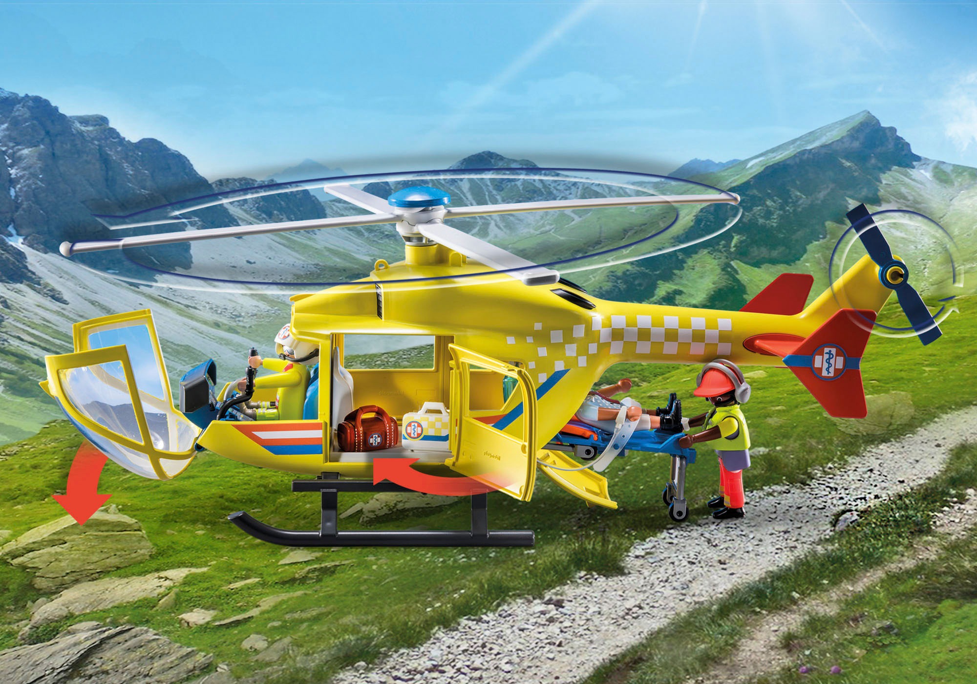 Playmobil® Konstruktions-Spielset »Rettungshelikopter (71203), My City Life«, Made in Europe