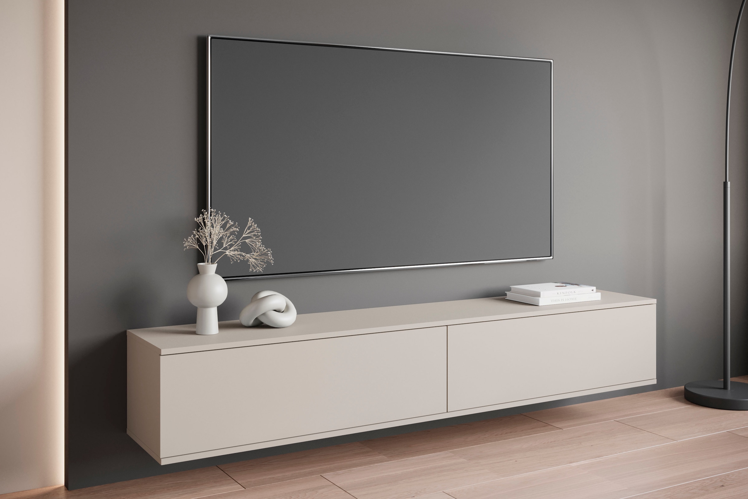 OTTO home Lowboard »Kenia« 1 Stk. tlg. 2 Klappen – flexibel hängend oder stehend montierbar