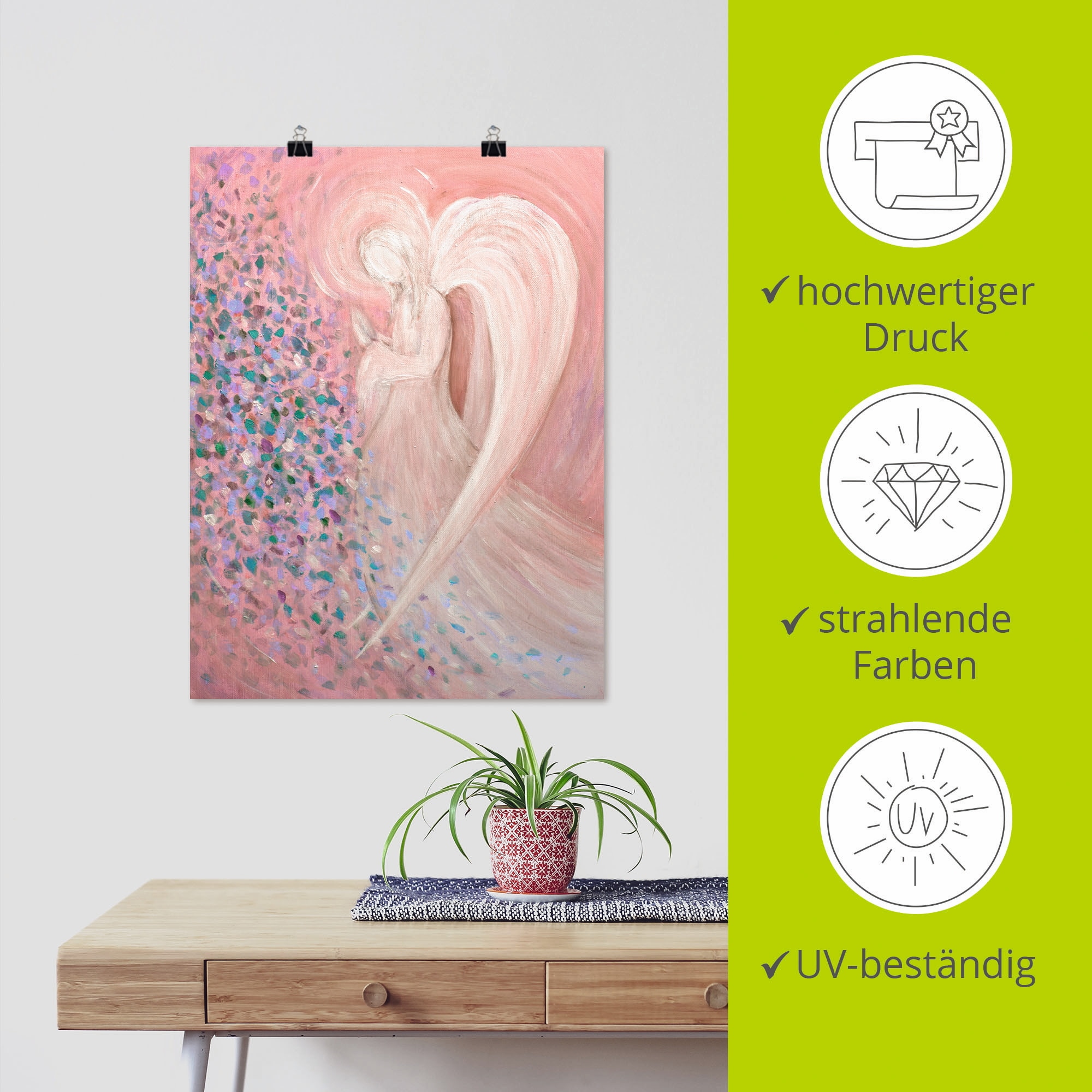Artland Wandbild »Engelbild - pastell« Religion 1 Stk. tlg. als Alubild, Outdoorbild, Leinwandbild, Poster, Wandaufkleber