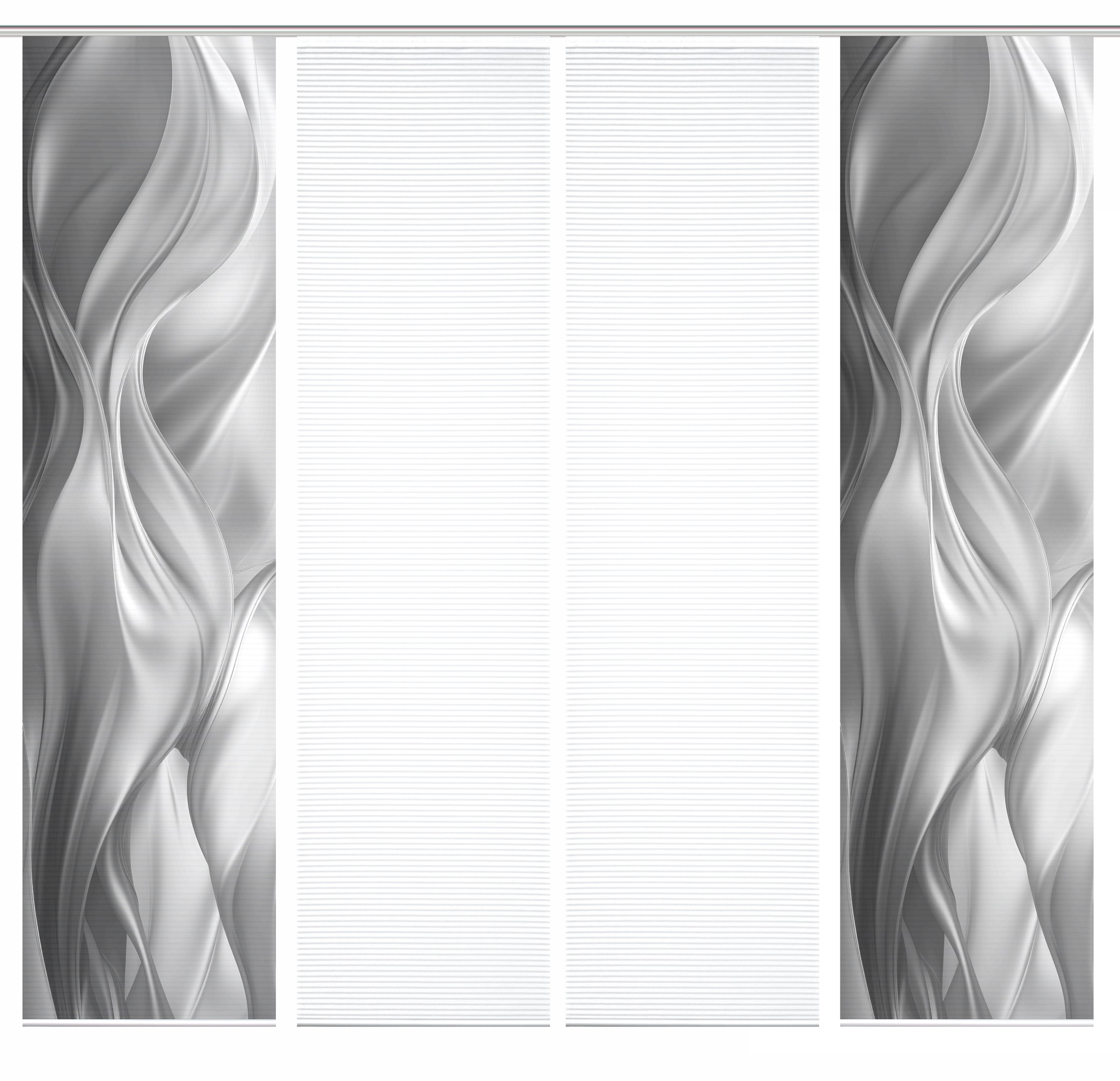 HOME in green Schiebegardine »ALCINA« Paneelwagen 4 Stk. tlg. SET DIGITALDRUCK,BAMBUSOPTIK RECYCELT