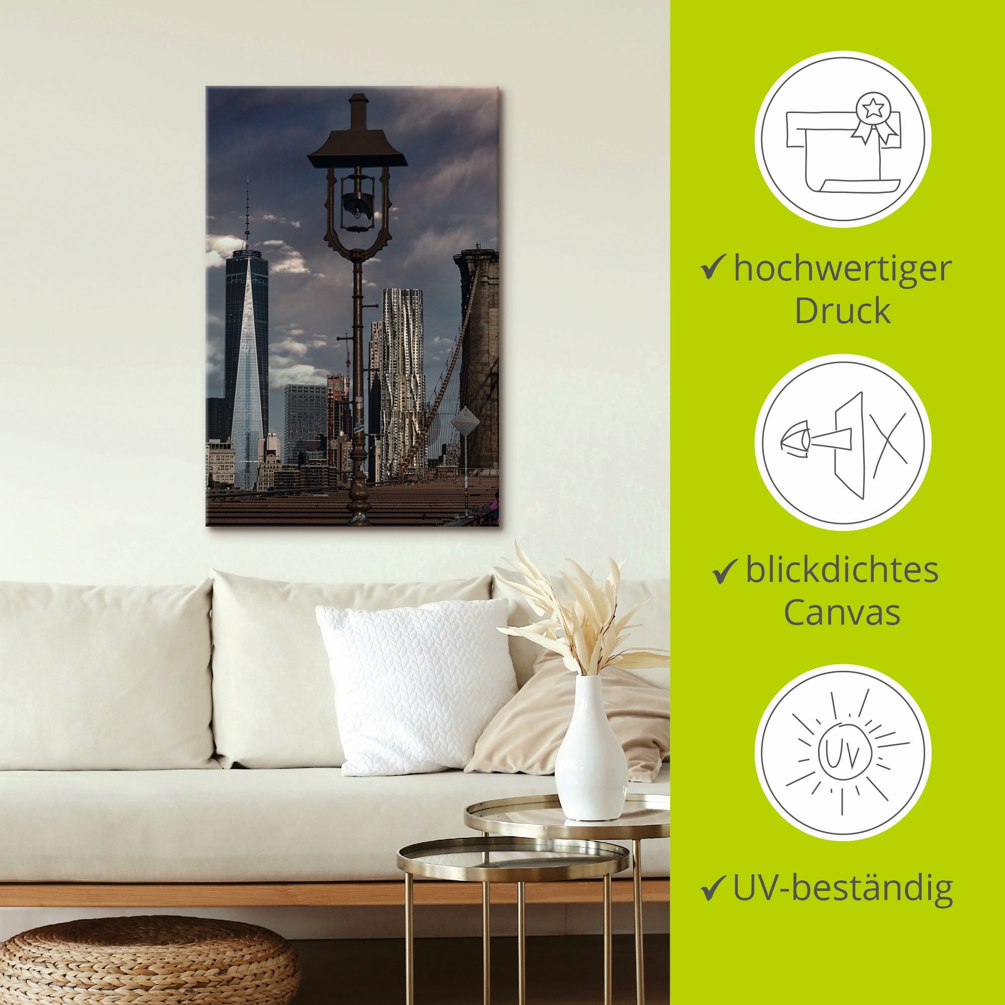 Artland Leinwandbild »New York One World Trade Center«, New York, (1 St.), auf Keilrahmen gespannt