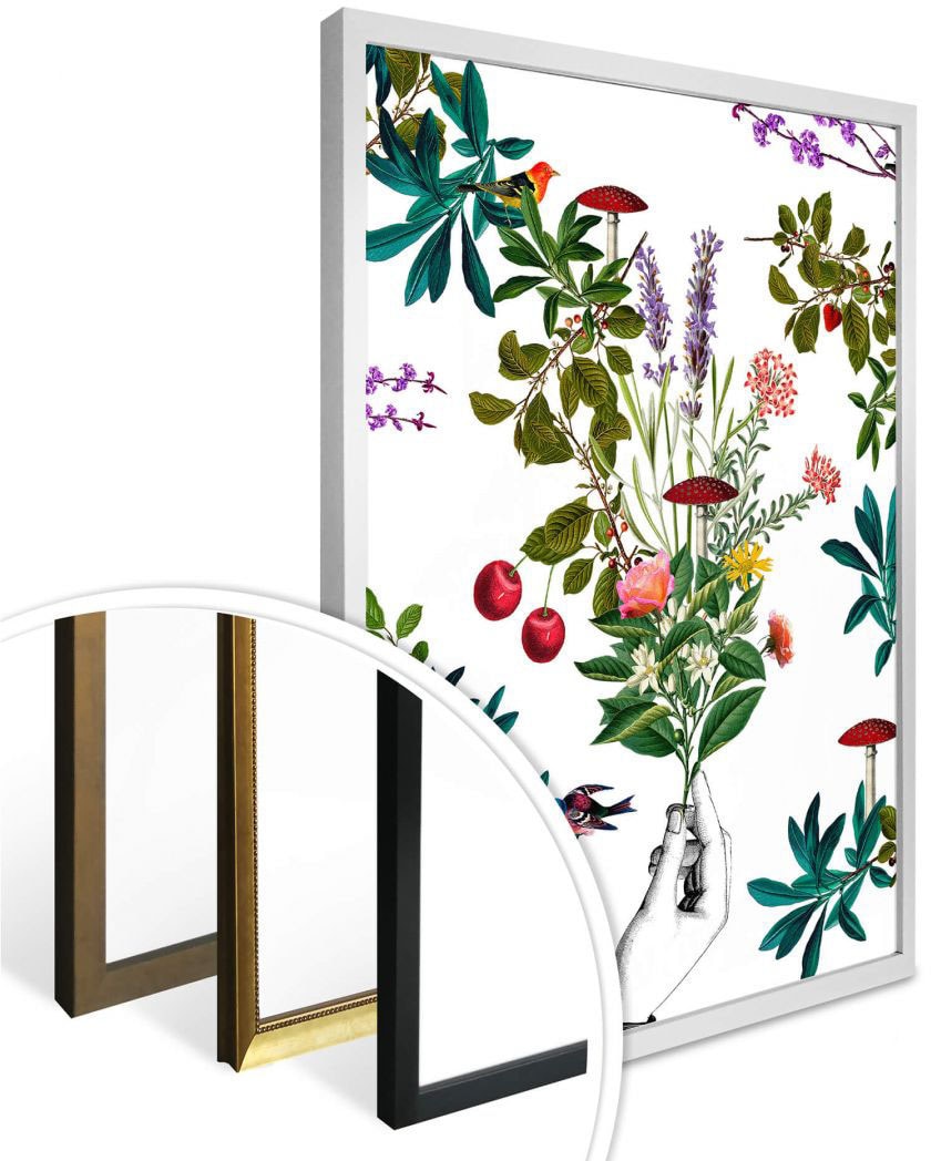Wall-Art Poster »Botanical (1 OTTO St.) online Weiß«, bei Schriftzug