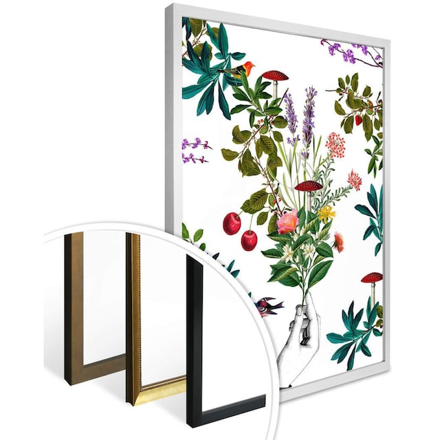 Wall-Art Poster »Botanical Weiß«, Schriftzug, (1 St.) online bei OTTO