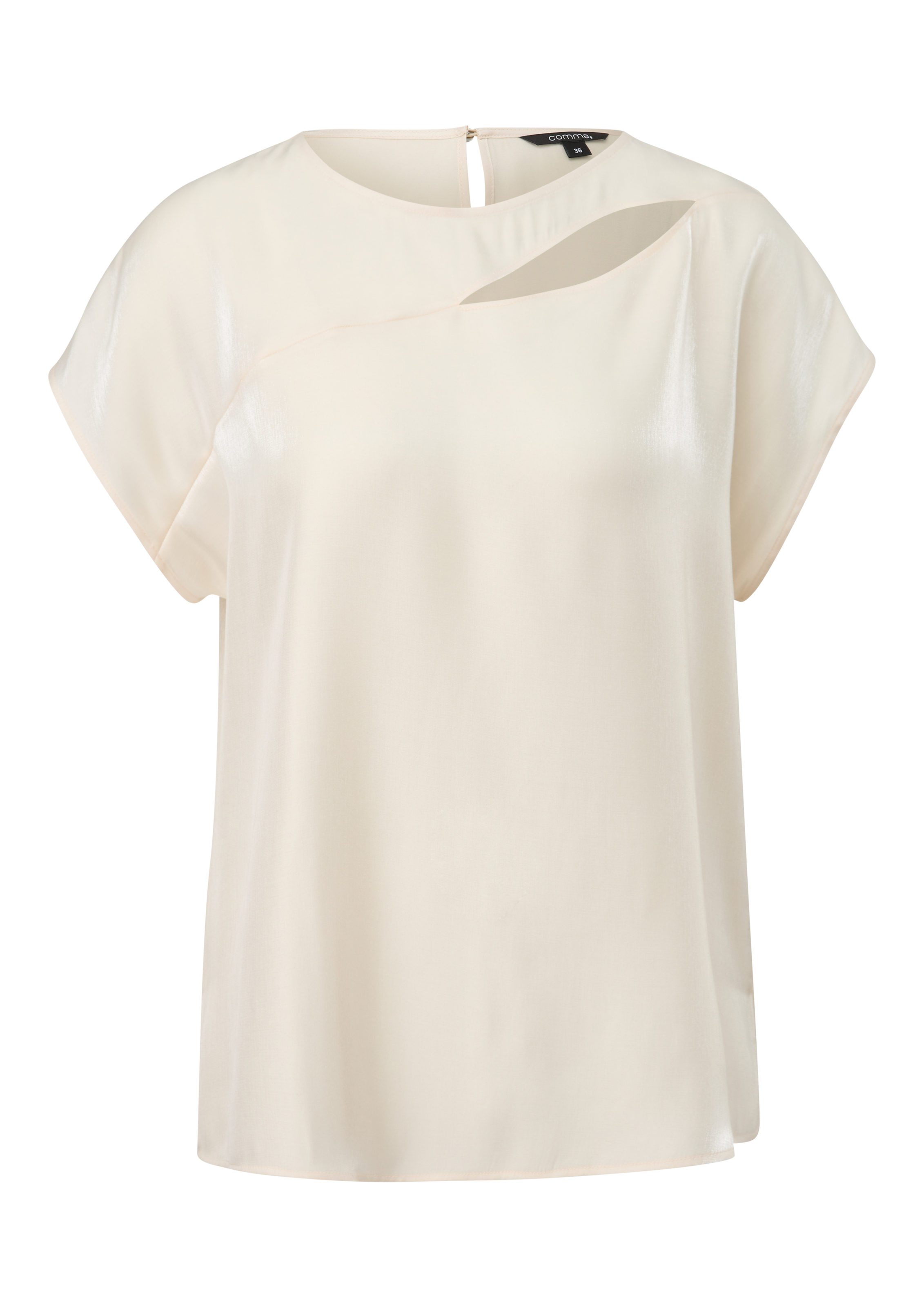 Comma T-Shirt, mit Ausschnitt an der Front