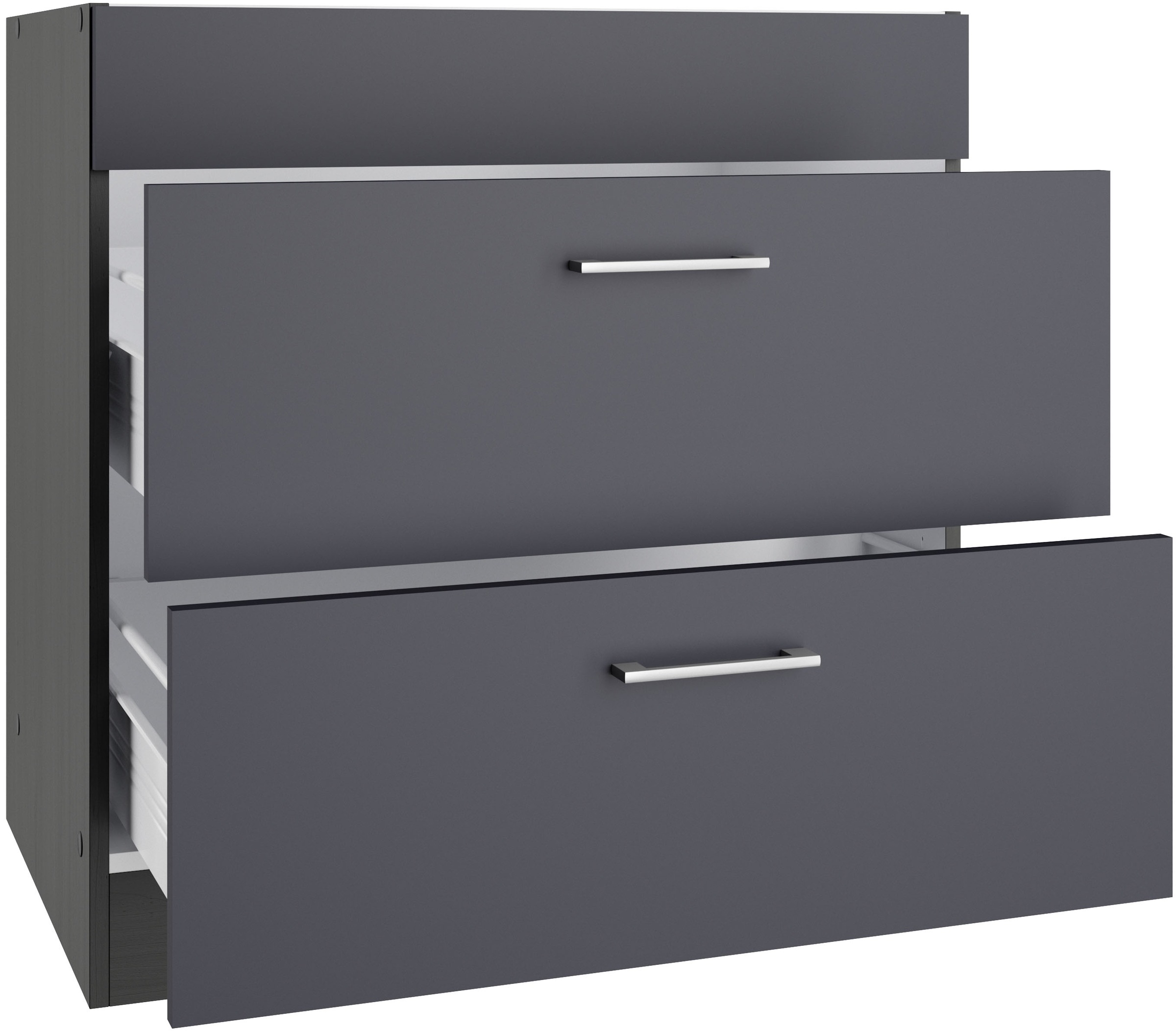 KOCHSTATION Kochfeldumbauschrank »KS-Milan« Kochfeldumbau 80 cm, matte oder hochglänzende Fronten