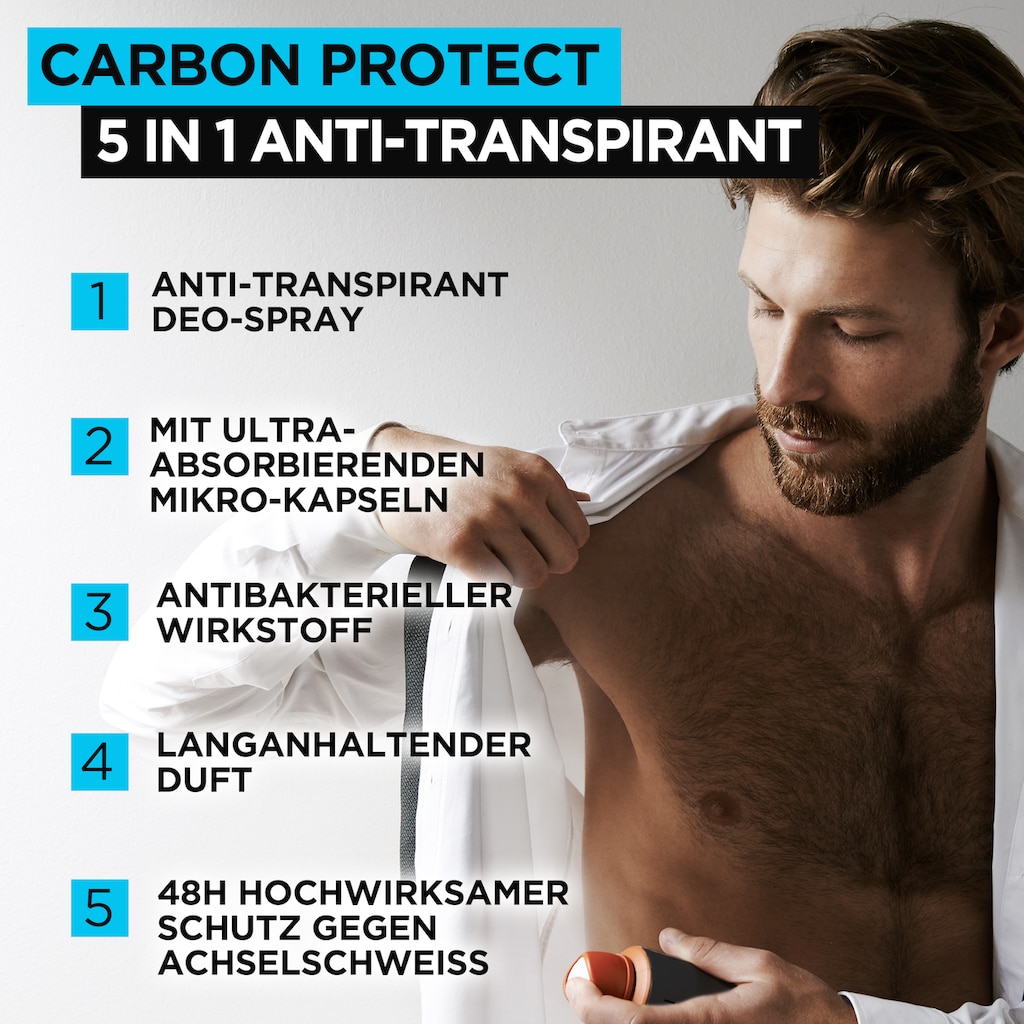 L'ORÉAL PARIS MEN EXPERT Deo-Spray »Carbon Protect Anti-Transpirant«
