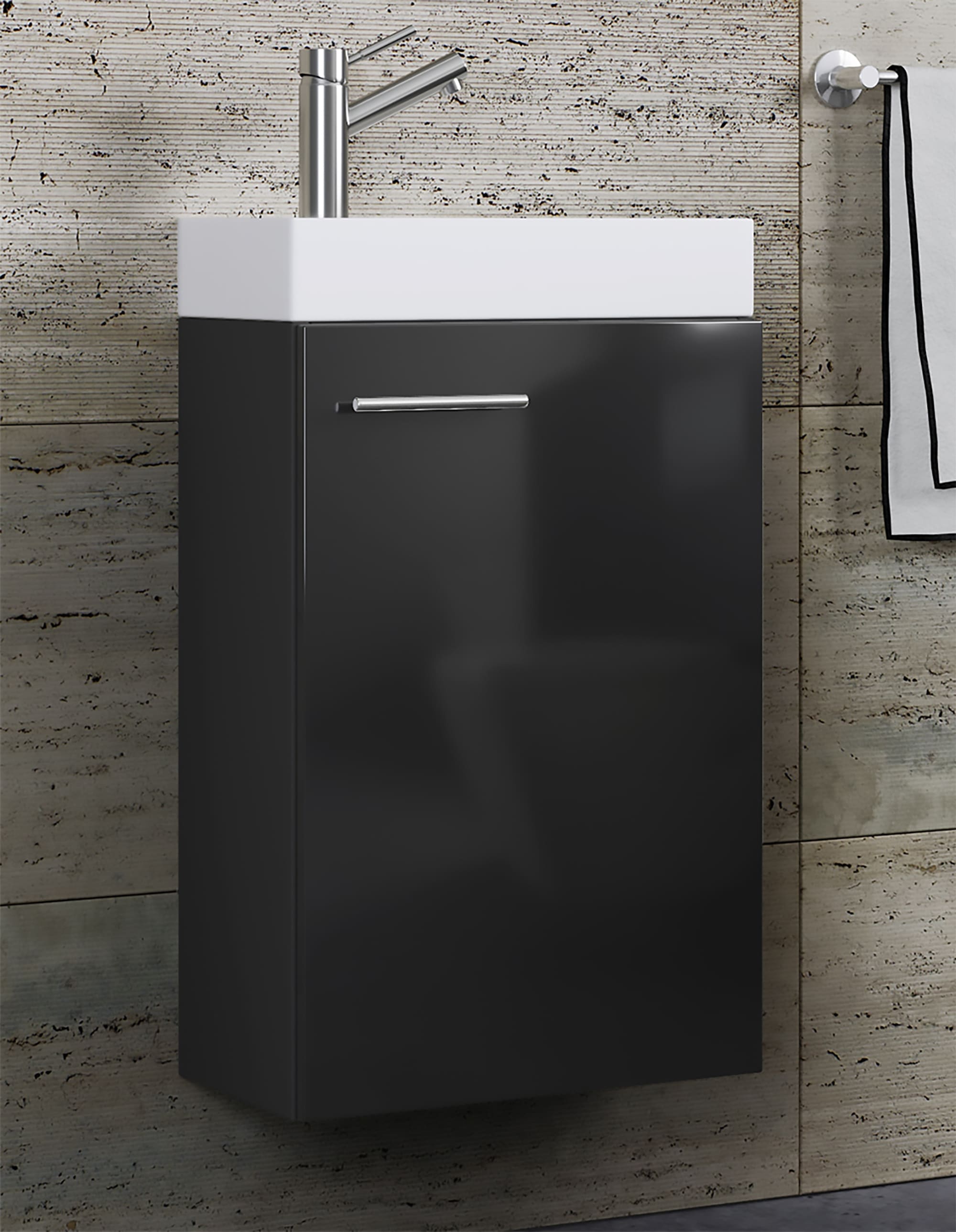 VCM Waschtisch »2-tlg. Gäste WC Waschplatz Waschtisch schmal Slito« 2 Stk. tlg.