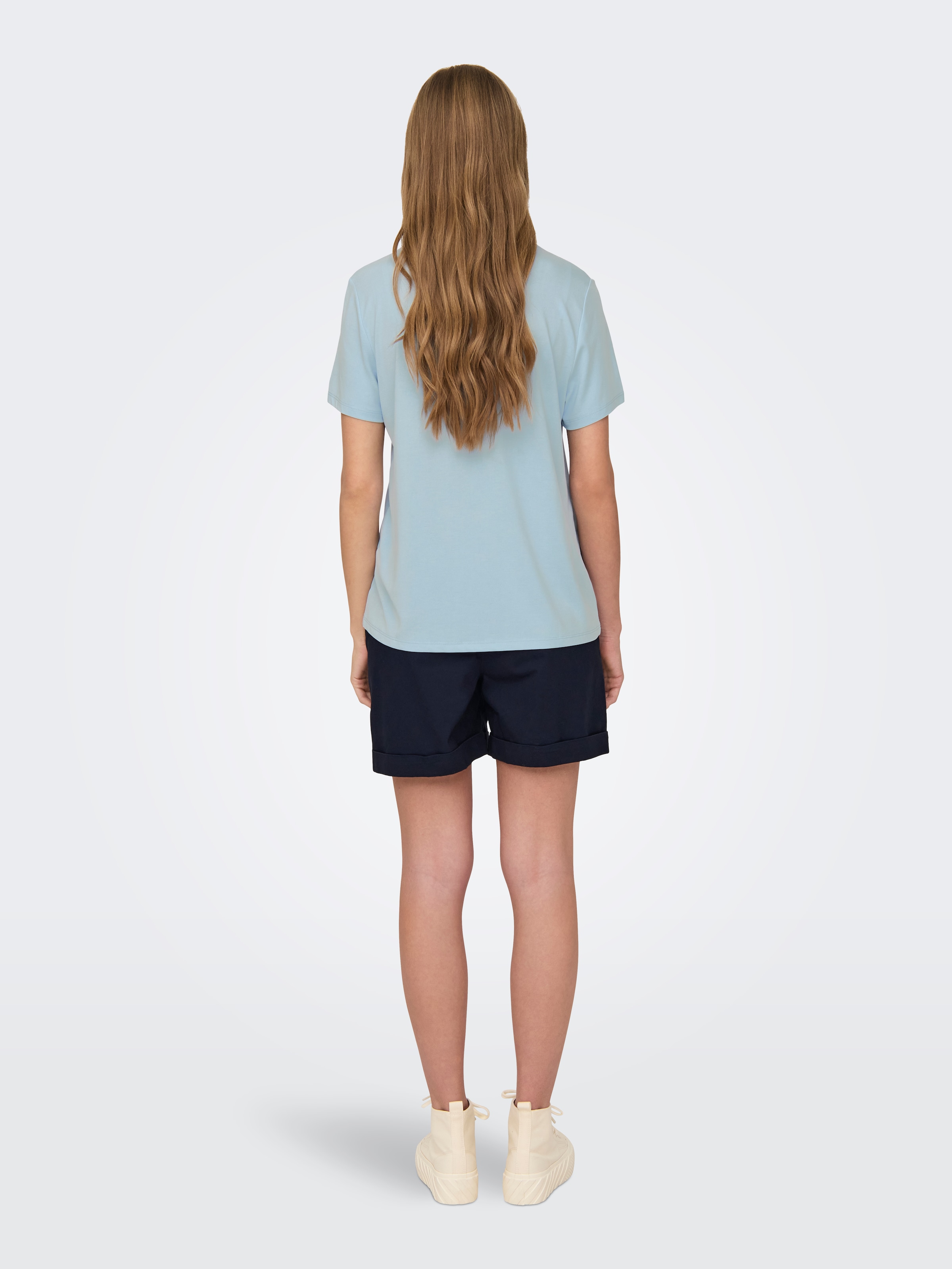 ONLY Kurzarmshirt »ONLFREE LIFE REG S/S LEAF TOP BOX JRS«