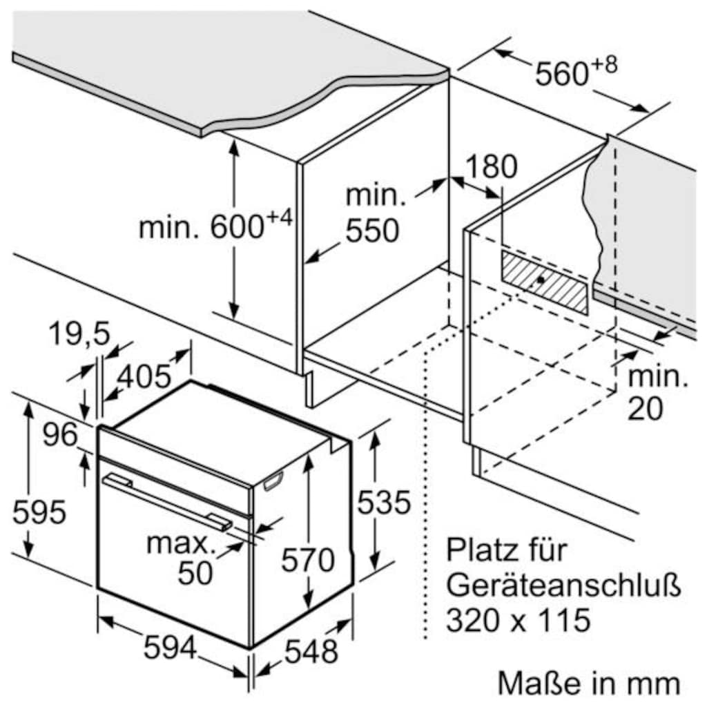 SIEMENS Induktions Herd-Set »EQ521WA0V«, HE517ABS1, mit Teleskopauszug nachrüstbar, (Set, inkl. Pizzaform)