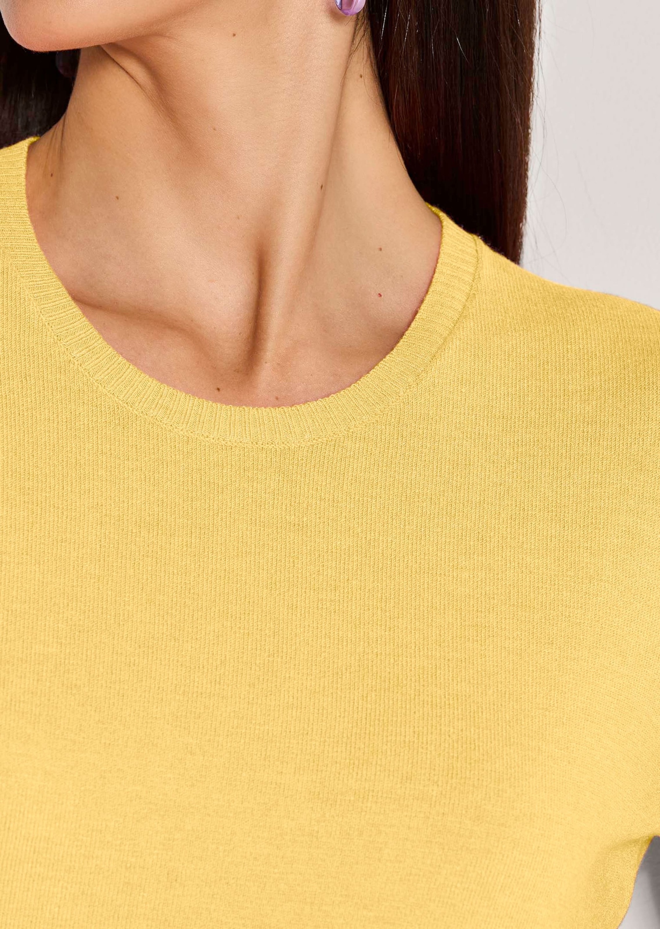 MADELEINE Longpullover »Pullover Leichtes Feinstrick-Oberteil mir Rundhals«