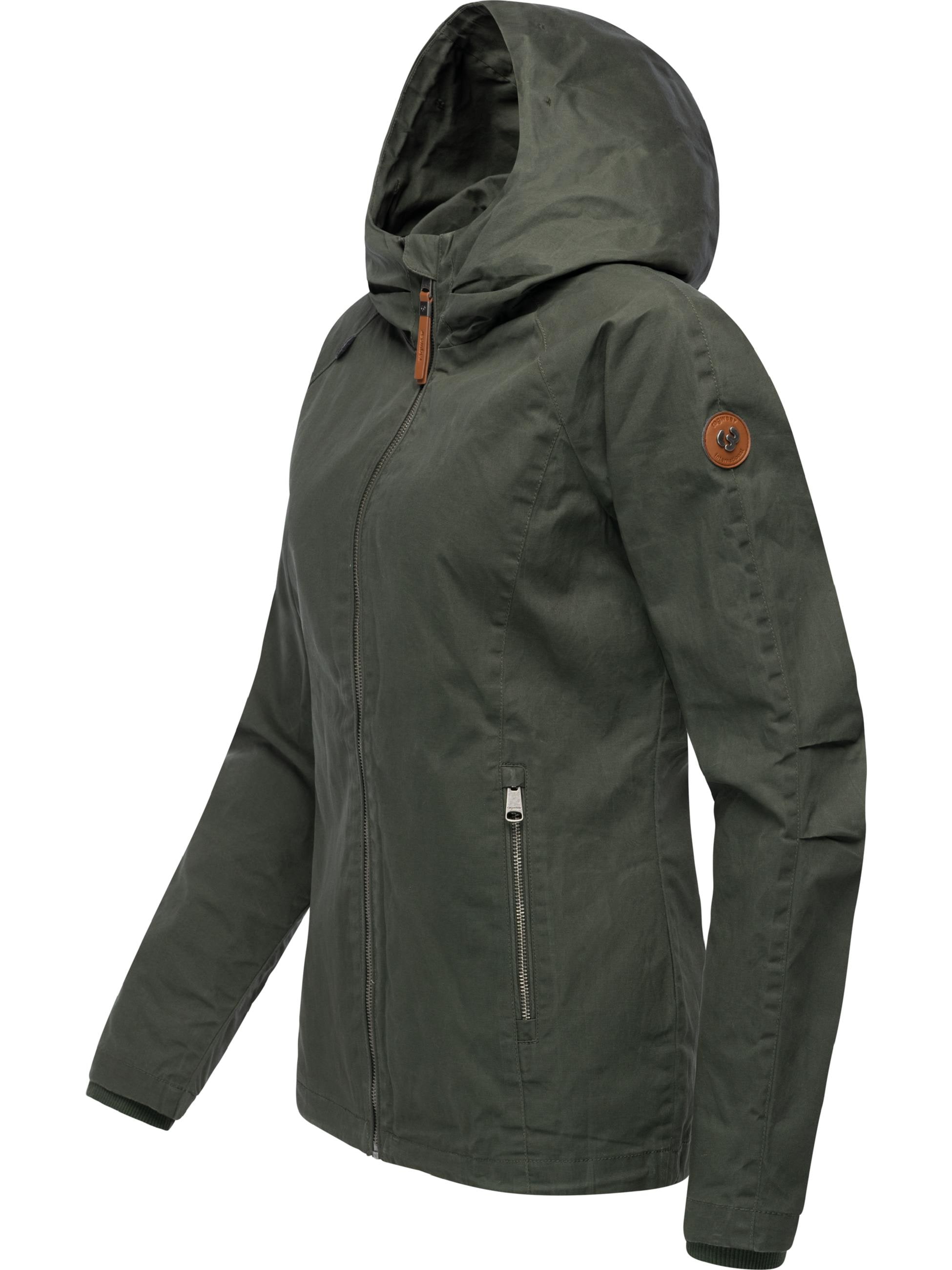 Ragwear Outdoorjacke »Outdoorjacke Dizzea Vintage YOUMODO« mit Kapuze Beschichtete Damen Übergangsjacke mit Kapuze