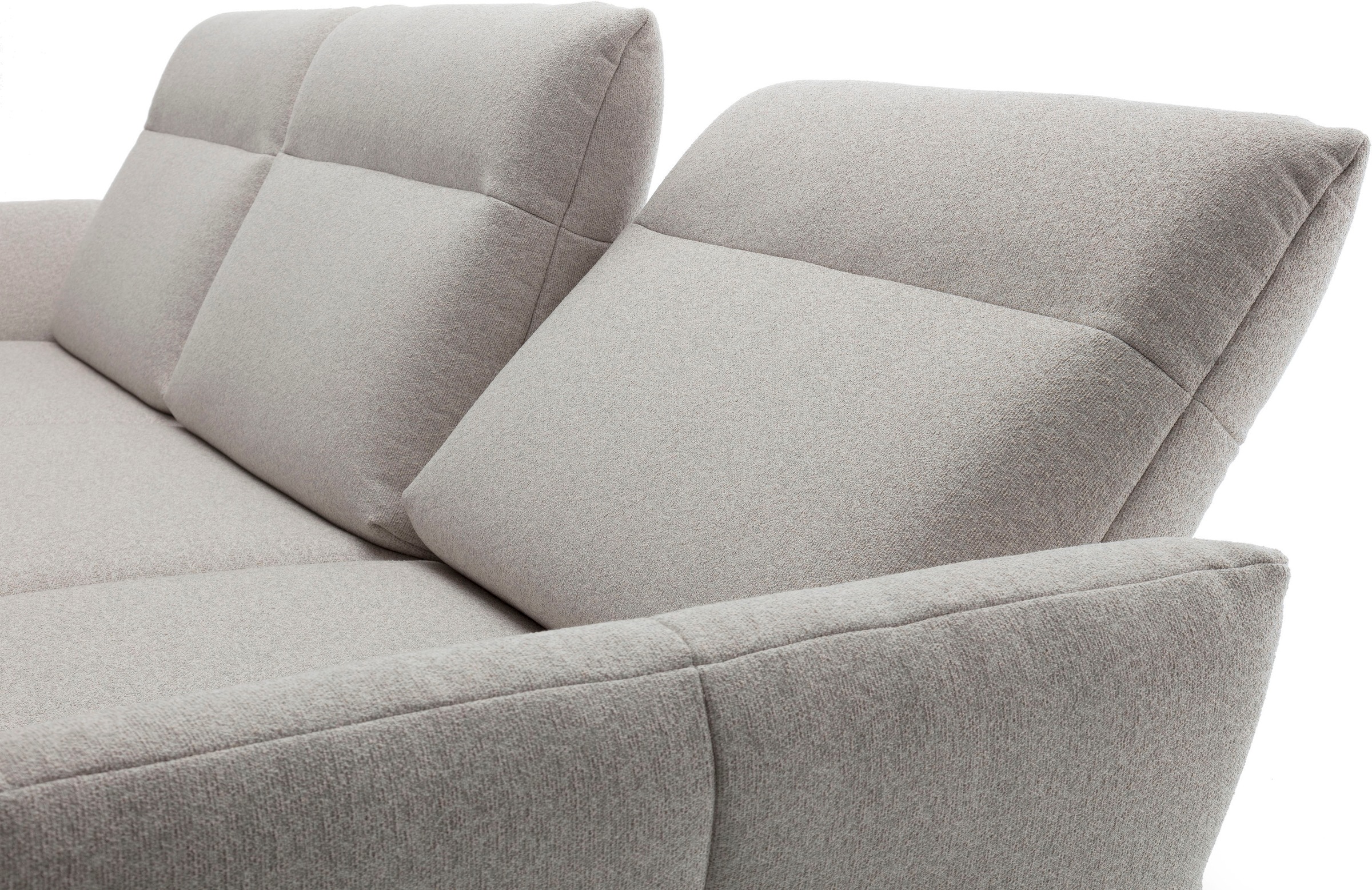 Creation BY ROLF BENZ Ecksofa »CR.460«, Sockel in Eiche, Winkelfüße in Umbragrau, Breite 318 cm