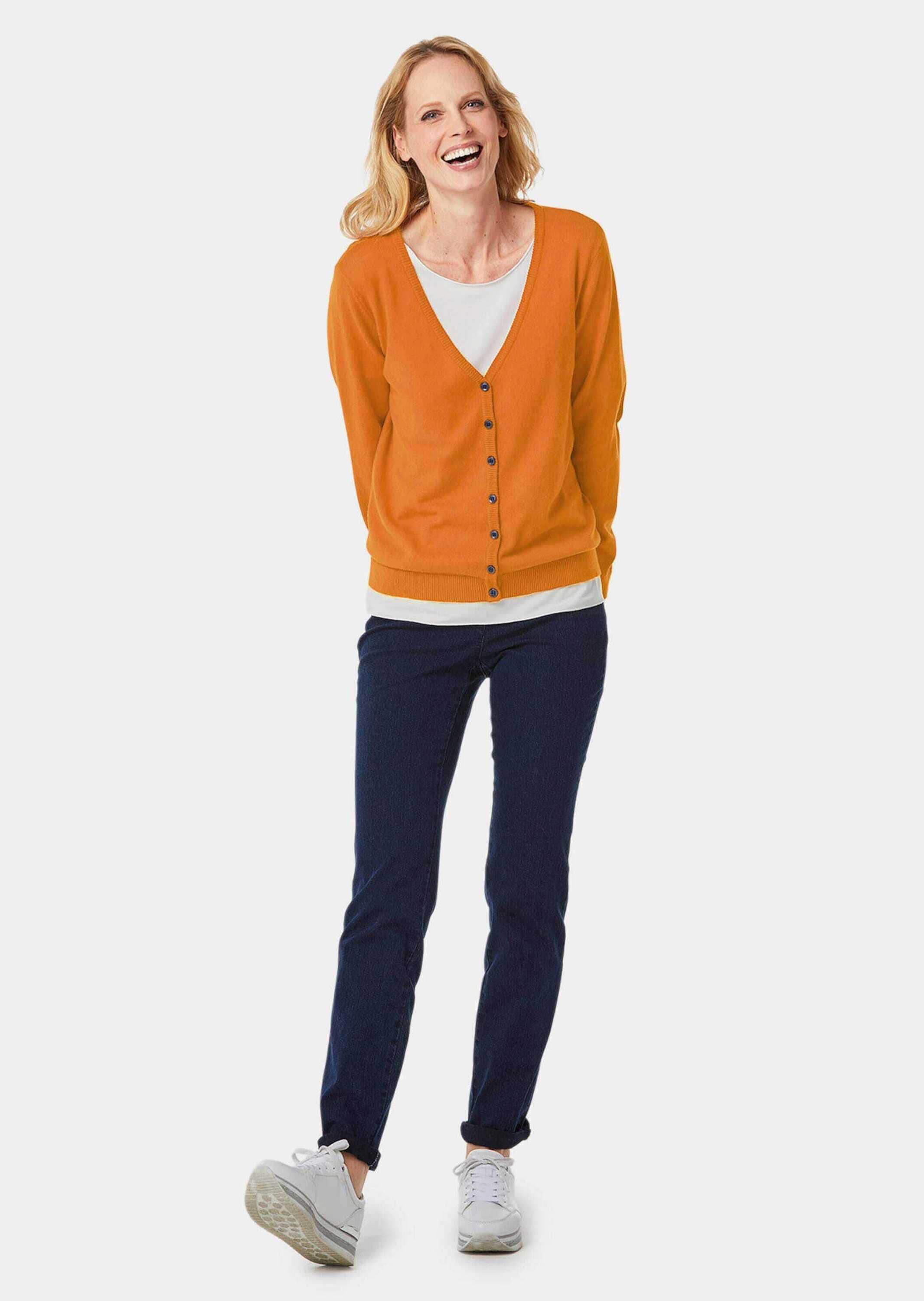 GOLDNER Strickjacke »Kurzgröße Hochwertige Strickjacke in zeitloser Optik«