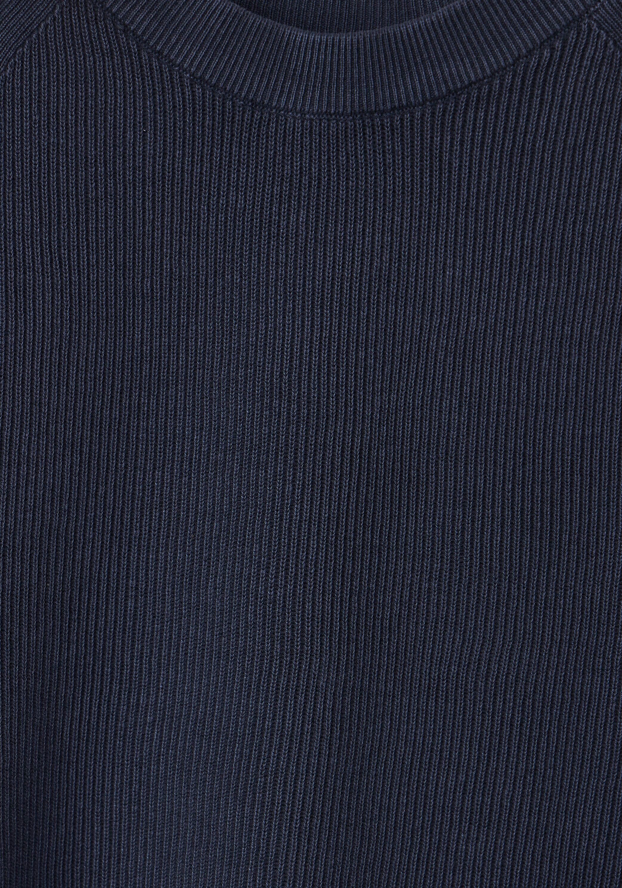 STREET ONE MEN Rundhalspullover, mit Markenlabel am Arm
