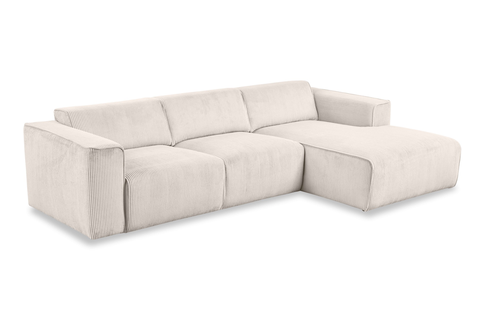 andas Ecksofa »Noord«, L-Form, mit Kedernaht, Breite 281 cm, Cord, Struktur, Webstoff