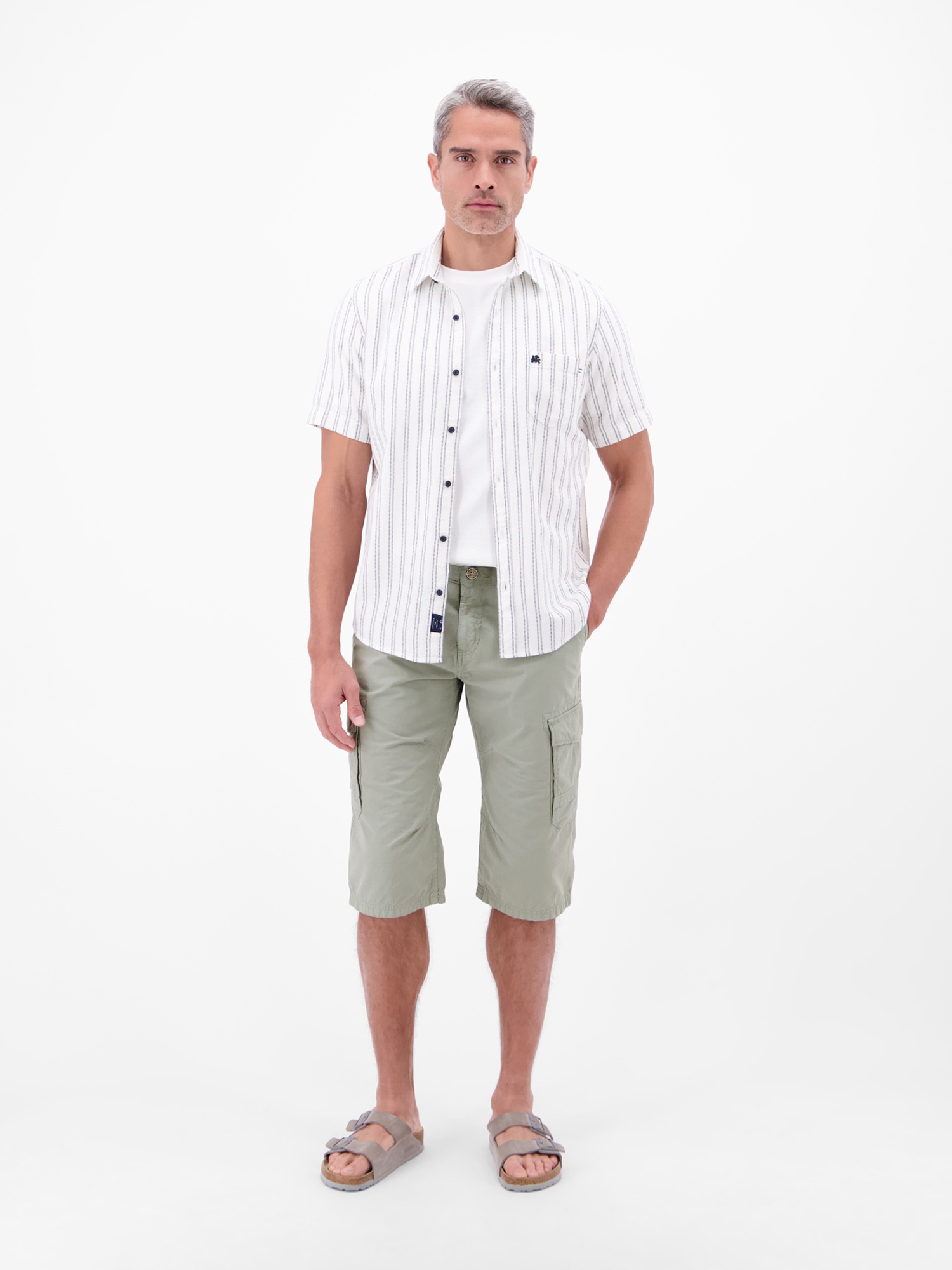 LERROS Cargoshorts »Bermuda mit Cargotaschen, lang geschnitten«