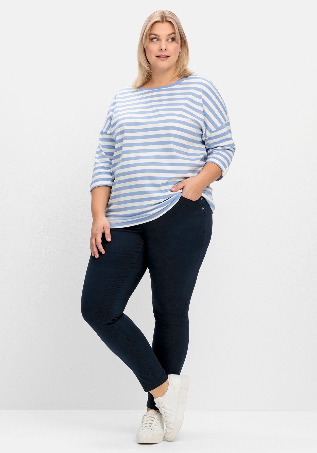 Sheego Stretch-Hose »Twillhose für schmale Beine und mehr Bauch«