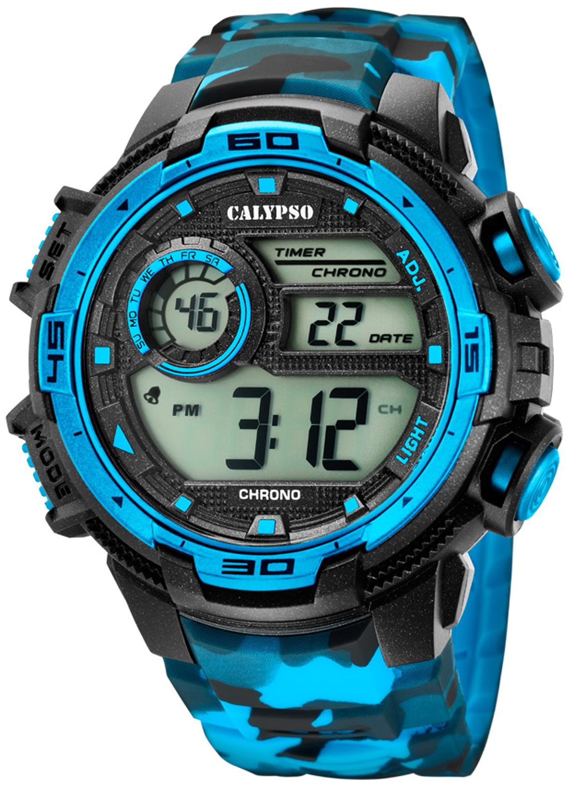 CALYPSO WATCHES Chronograph »X-Trem, K5723/4«, Armbanduhr, Quarzuhr, Herrenuhr, Datum, Digitalanzeige, Stoppfunktion