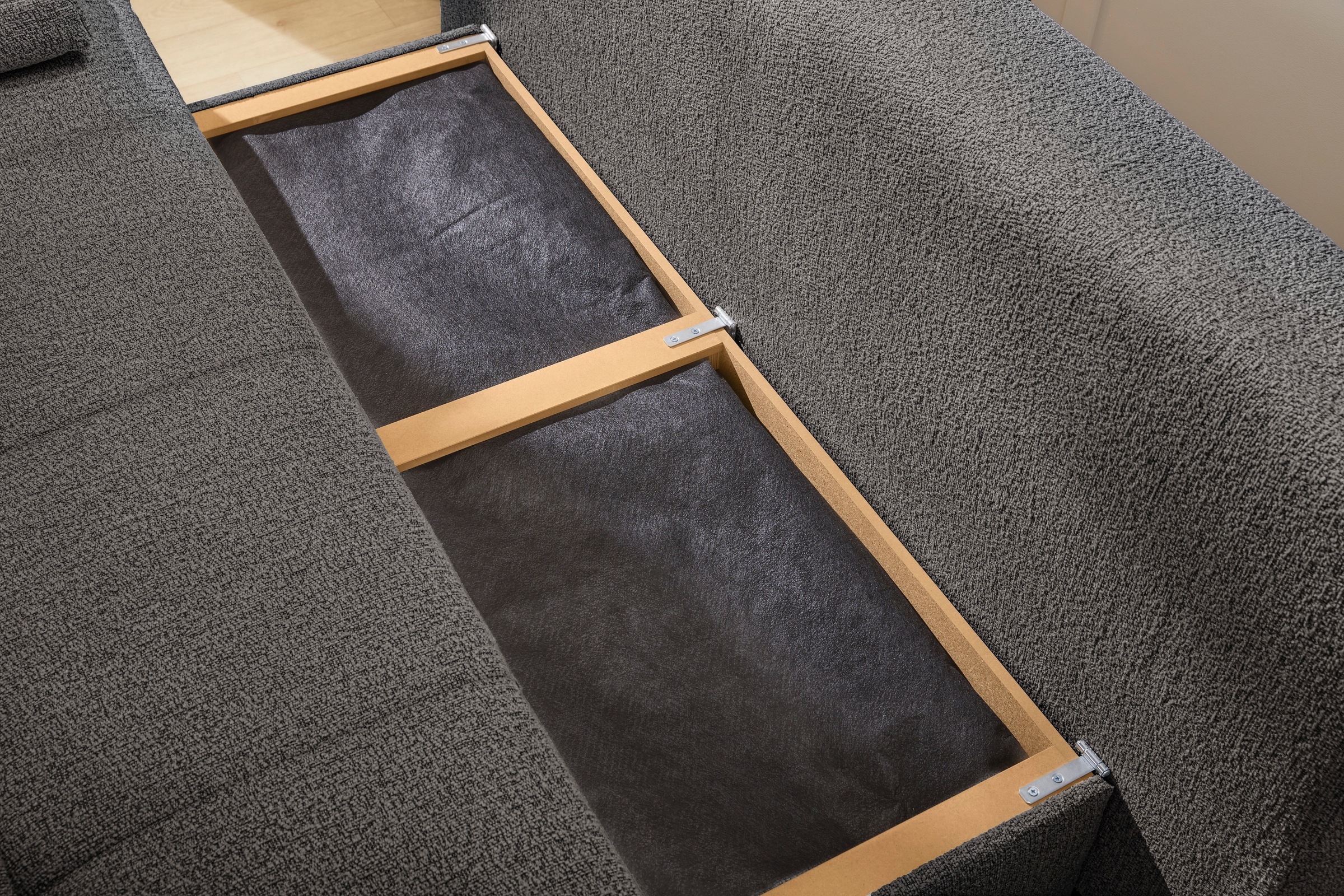 Jockenhöfer Gruppe Schlafsofa »Felix, B: 205 cm, Liegefl. 155x201 cm, Dauerschlafsofa, inkl. Topper« inklusive Schlaffunktion und Bettkasten, Federkernpolsterung