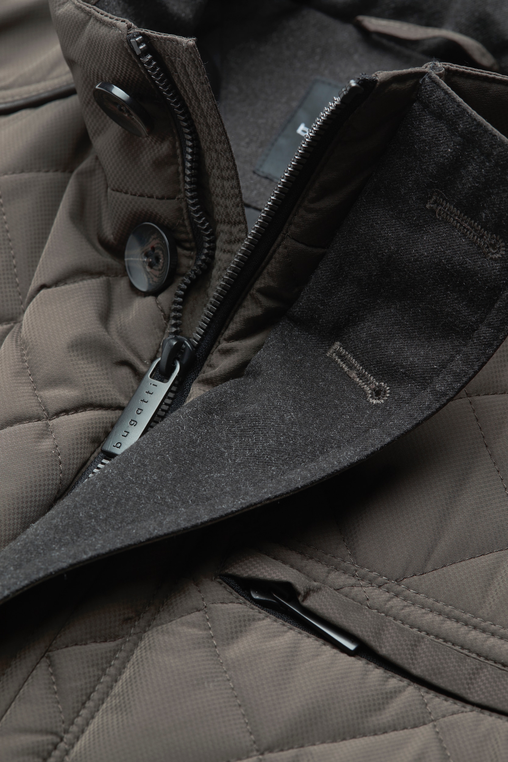 bugatti Langjacke, ohne Kapuze, im Rautenstepp