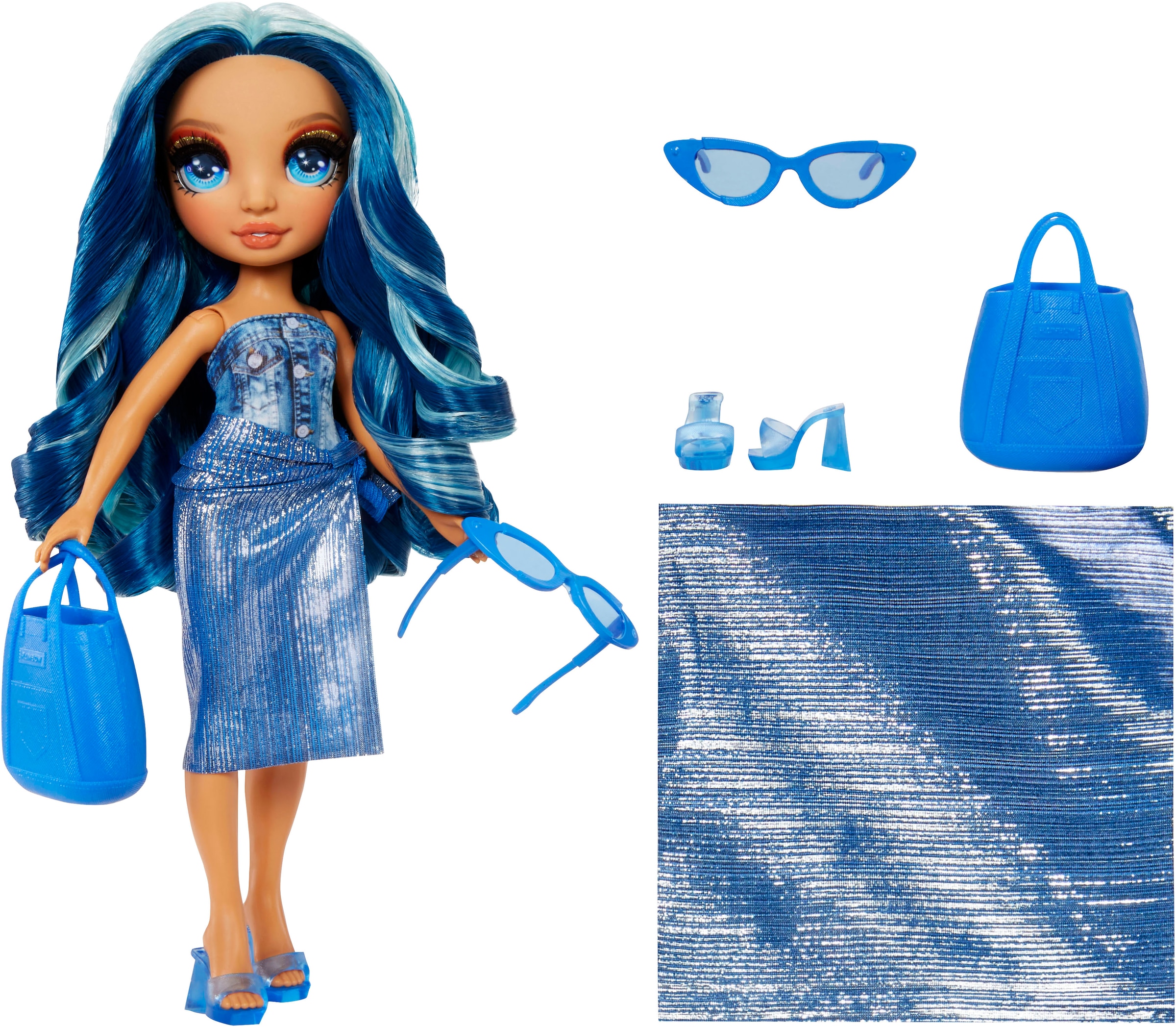 Anziehpuppe »Rainbow High Swim & Style Fashion Doll- Skyler (Blue)«