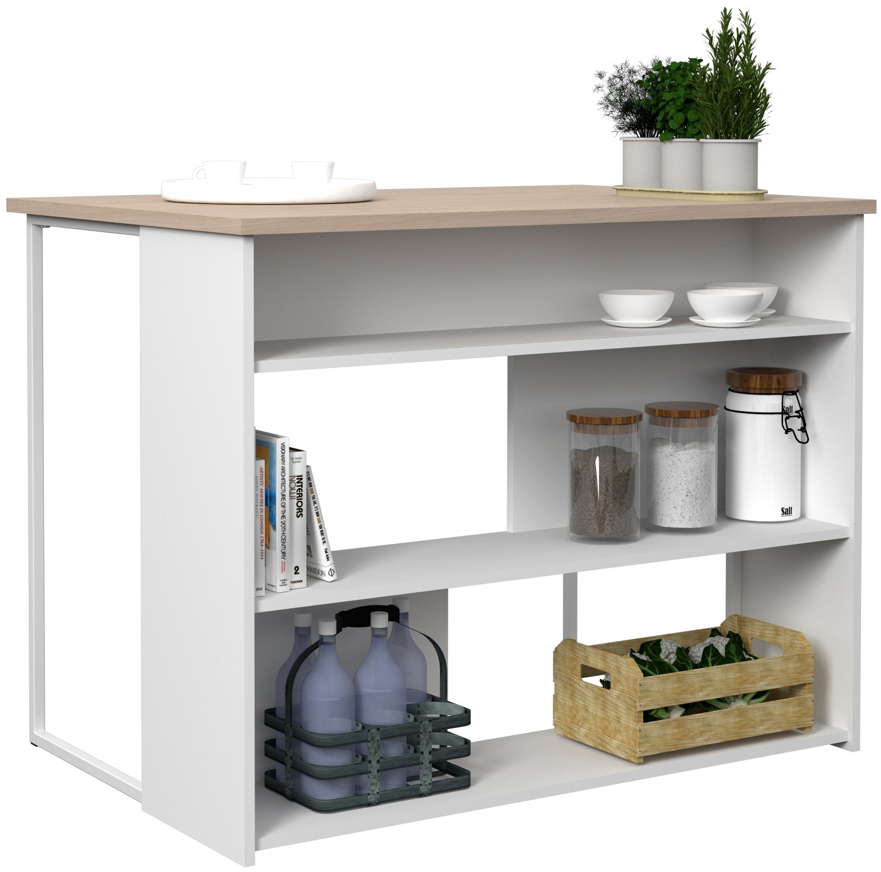 Parisot Küchenregal »Socool 12 in braun, Größe B/H/T: 116 cm x 90 cm x 80 cm