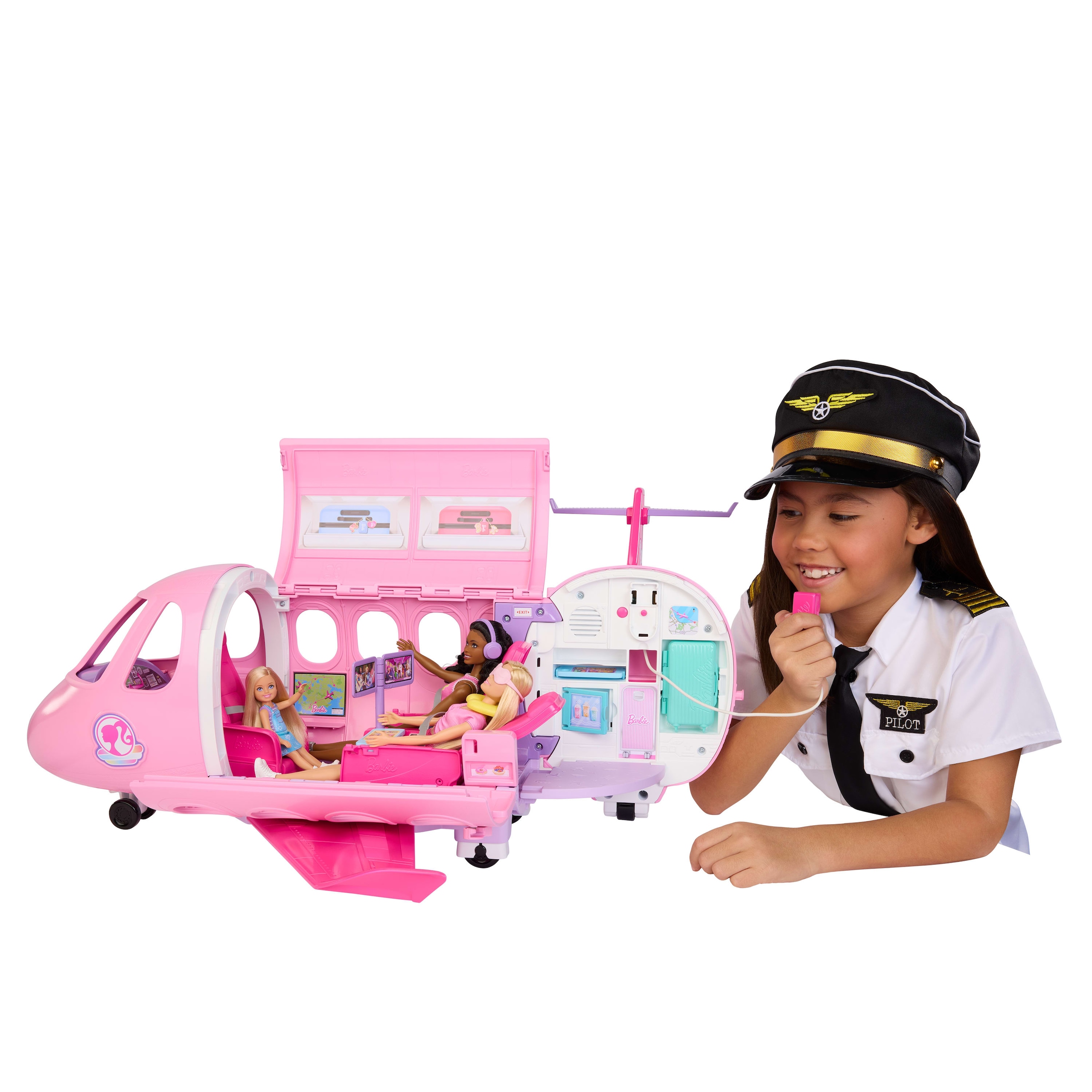 Barbie Spielzeug-Flugzeug »Barbie Traumland Traumflugzeug« mit Sound; Länge ca. 72 cm