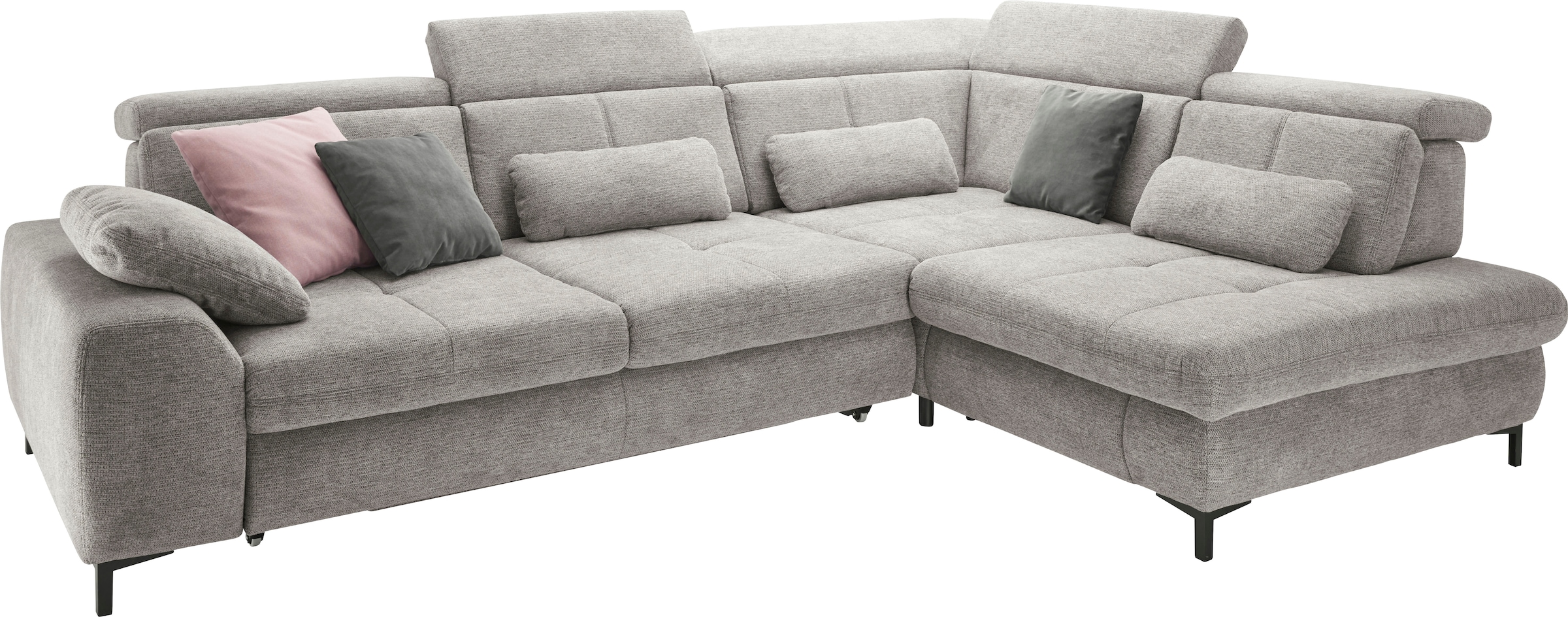 set one by Musterring Ecksofa Kaltschaumpolsterung, Flachgewebe, whlw. mit Funktionen, Sitzhöhe 49