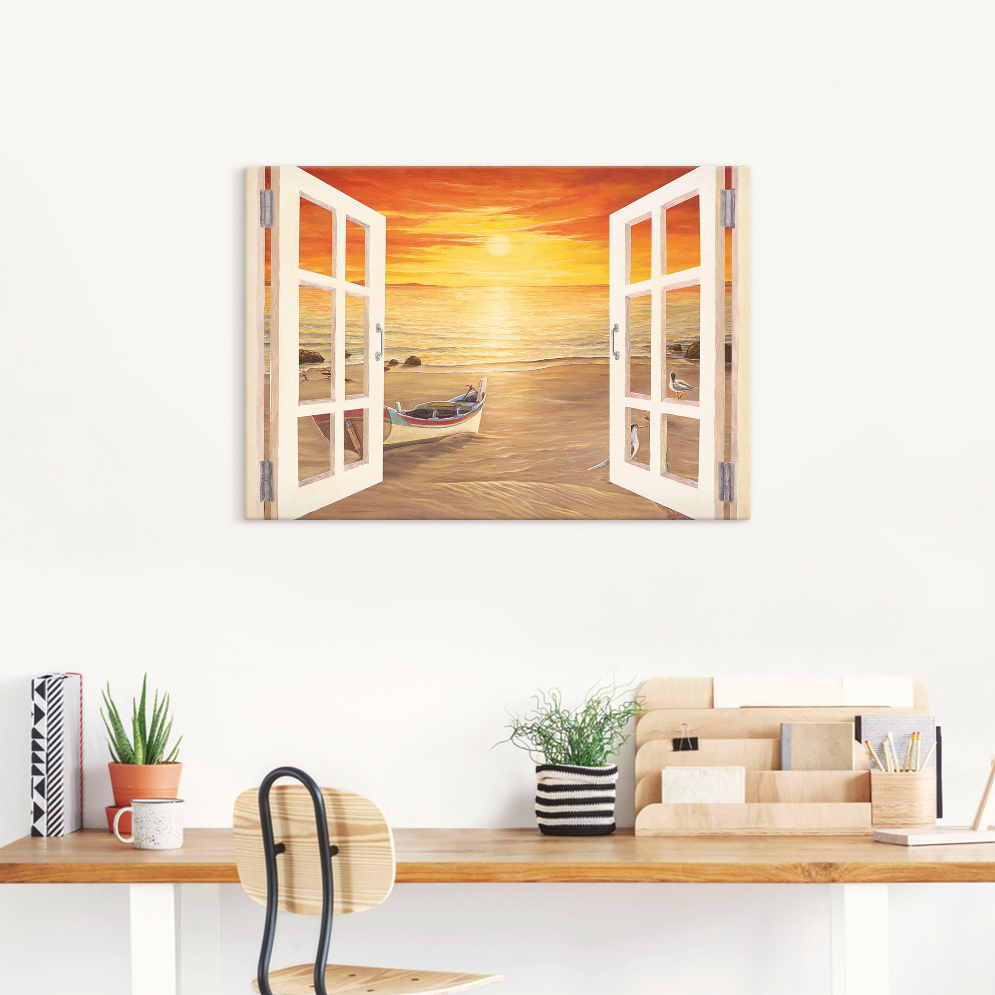 Artland Wandbild »Möwen«, Meer Bilder, (1 St.), als Alubild, Leinwandbild, Wandaufkleber oder Poster in versch. Größen