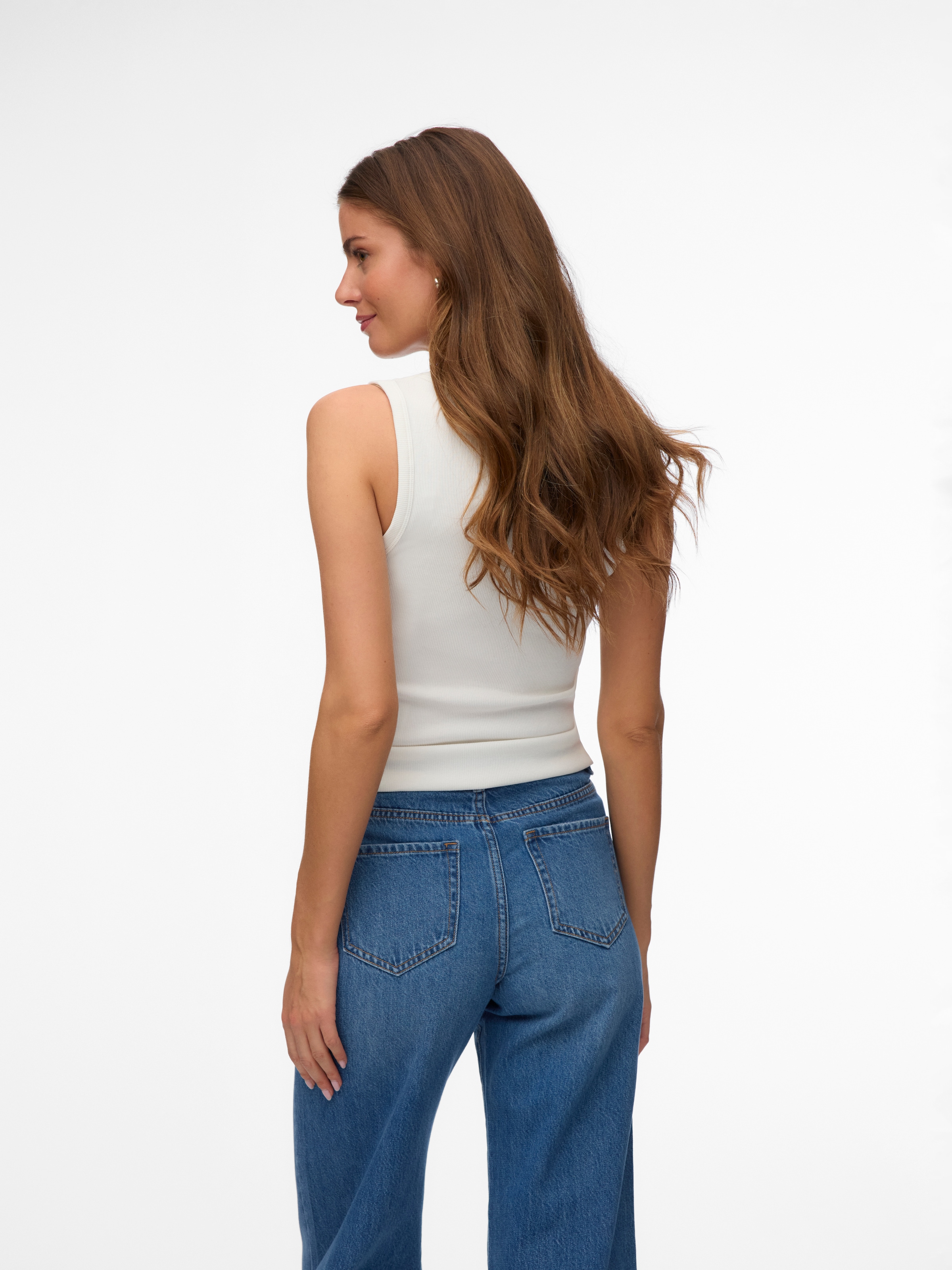 Vero Moda Tanktop »VMCHLOE SL SHORT TANK TOP NOOS« Baumwollmischung