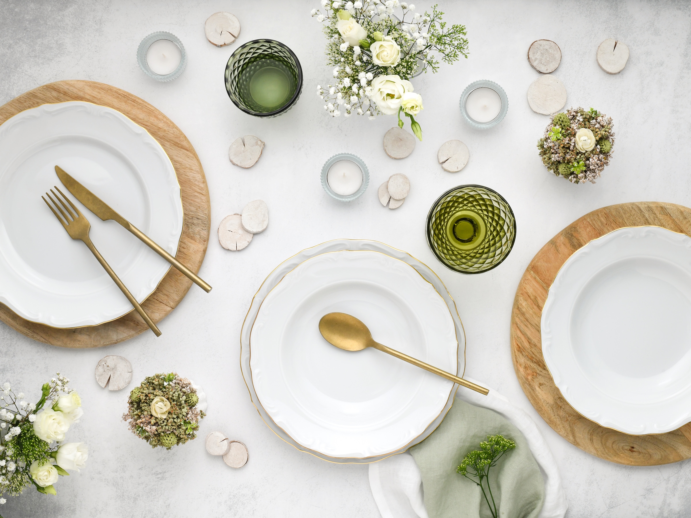 CreaTable Teller-Set »Maria Theresia, Teller Set 18-tlg« Traditionelle Porzellanform