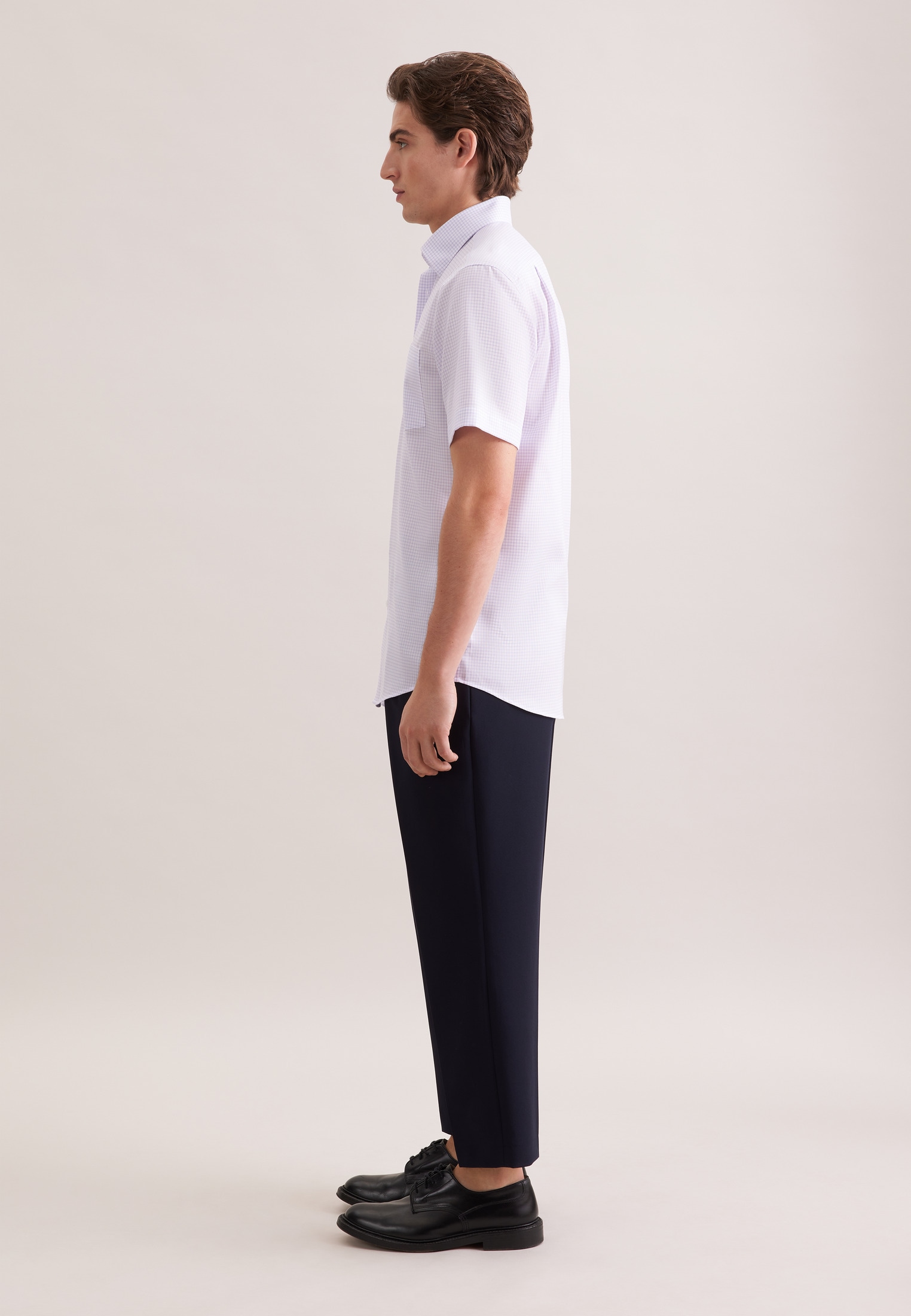 seidensticker Businesshemd »Schwarze Rose« Comfort 1/2 Covered-Button-Down-Kragen Karo