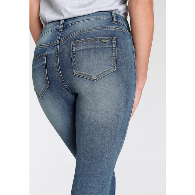 Arizona Skinny-fit-Jeans »mit Keileinsätzen«, Low Waist bestellen online  bei OTTO