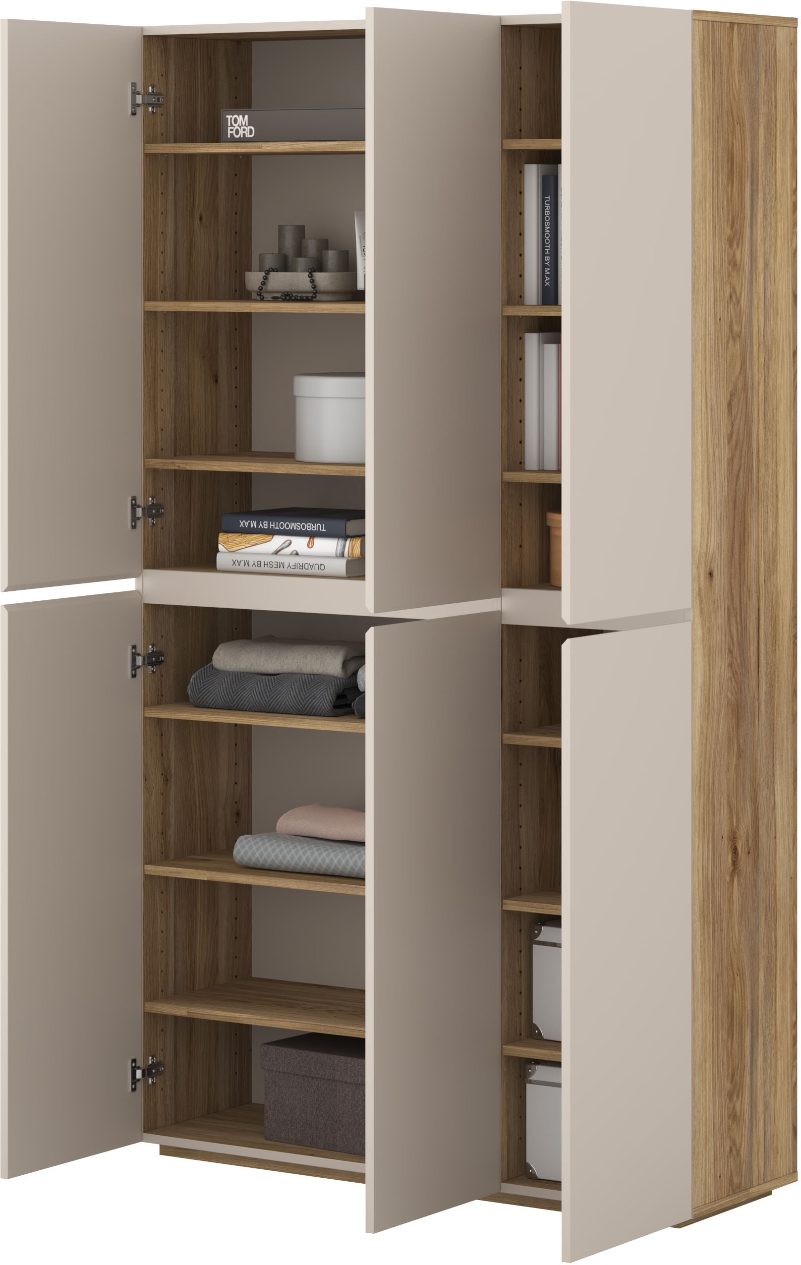 INOSIGN Schuhschrank »Criss moderner Griffloser Stauschrank, Allzweckschrank, Schuhkommode«, Mehrzweckschrank,Breite 105 cm, inclusive 12 verstellbare Einlegeböden